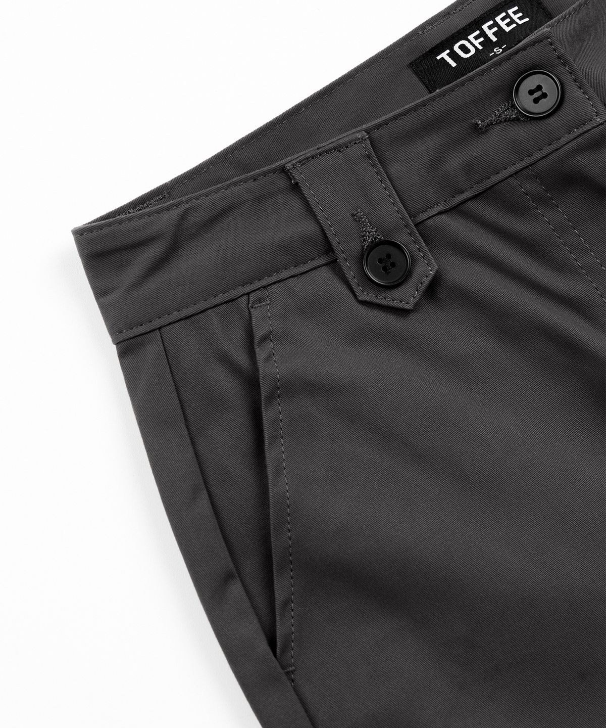 토피 우먼(TOFFEE WOMEN) W 벨트 루프 셔링 부츠컷 팬츠 (BLACK)