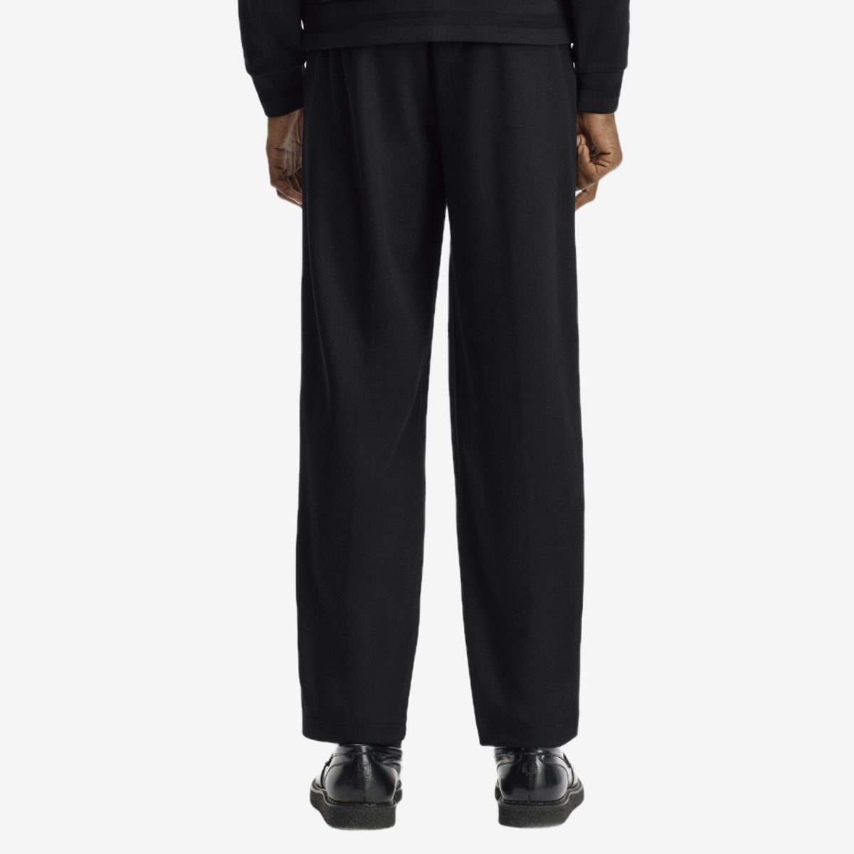 프레드페리(FRED PERRY) [Sharp] 니트 테잎 트랙 팬츠 - 블랙 AFPM2G33304-102
