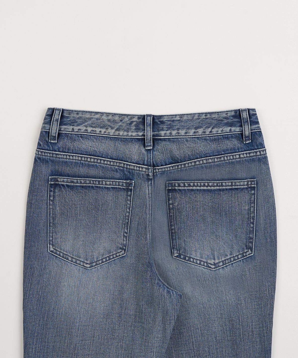 토피 우먼(TOFFEE WOMEN) W 워시드 부츠컷 데님 팬츠 (BLUE)