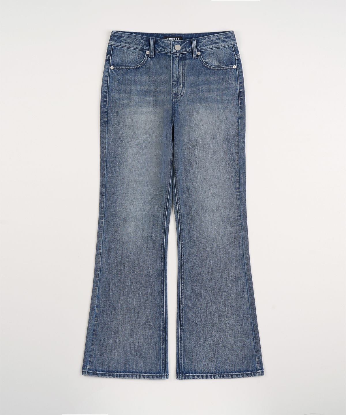 토피 우먼(TOFFEE WOMEN) W 워시드 부츠컷 데님 팬츠 (BLUE)