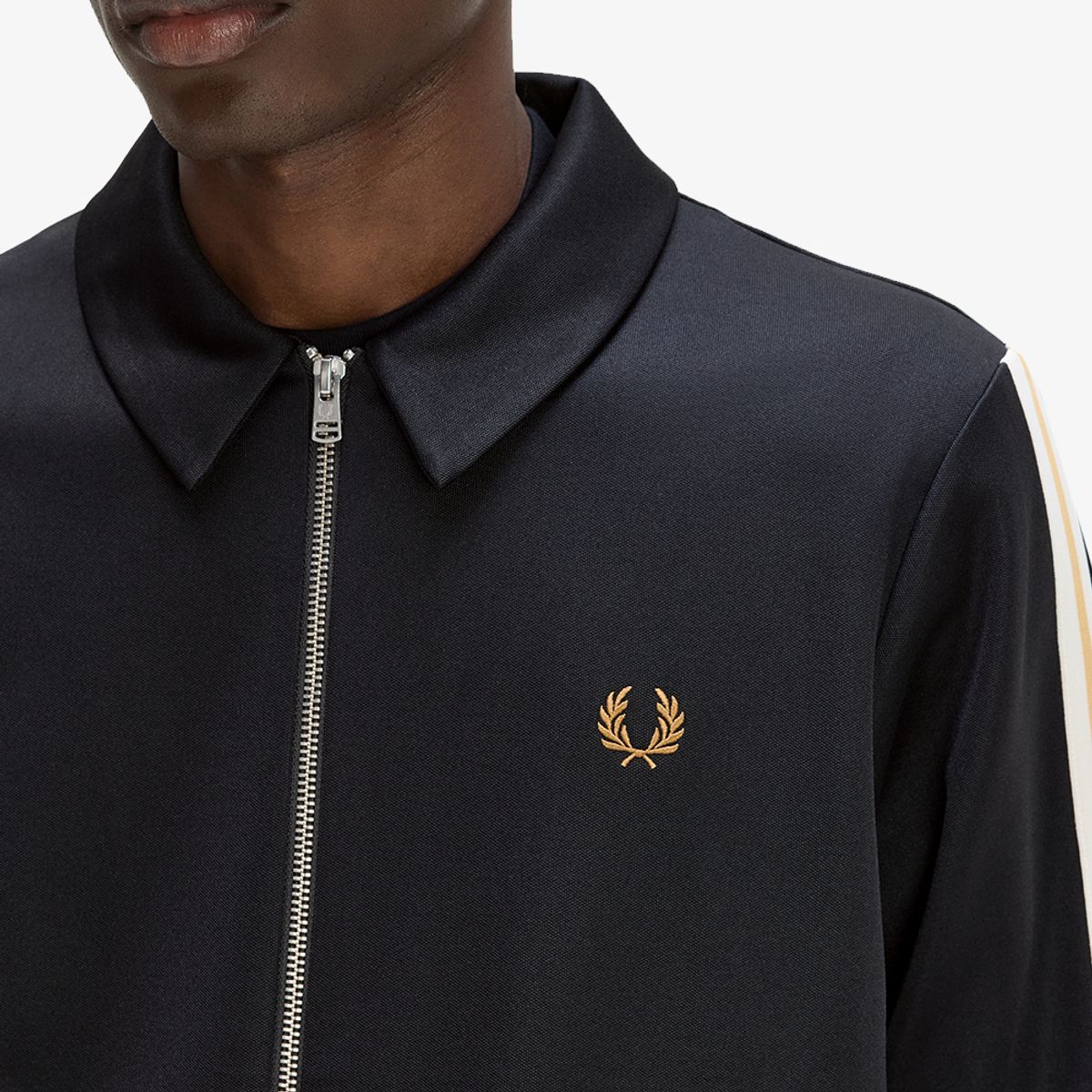 프레드페리(FRED PERRY) [Sharp] 팁드 테잎 트랙 재킷 - 블랙 AFPM2G33308-102