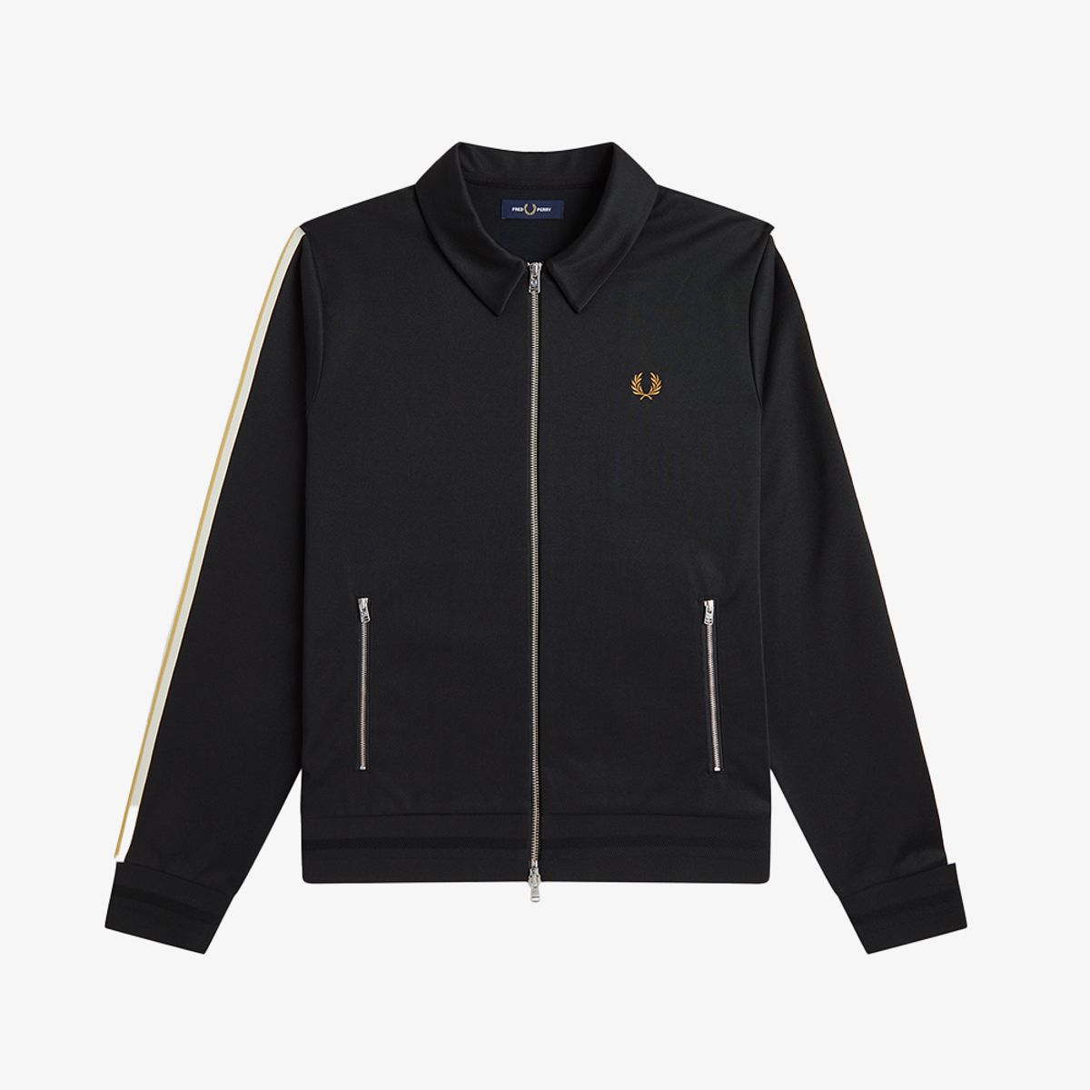 프레드페리(FRED PERRY) [Sharp] 팁드 테잎 트랙 재킷 - 블랙 AFPM2G33308-102