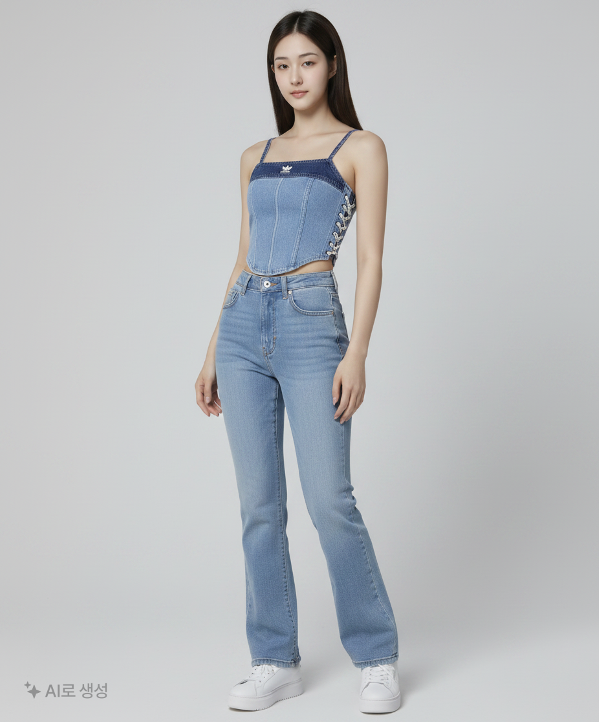 아디다스(ADIDAS) (x크세니아)데님 코르셋 - 블루진 / IW5671 2