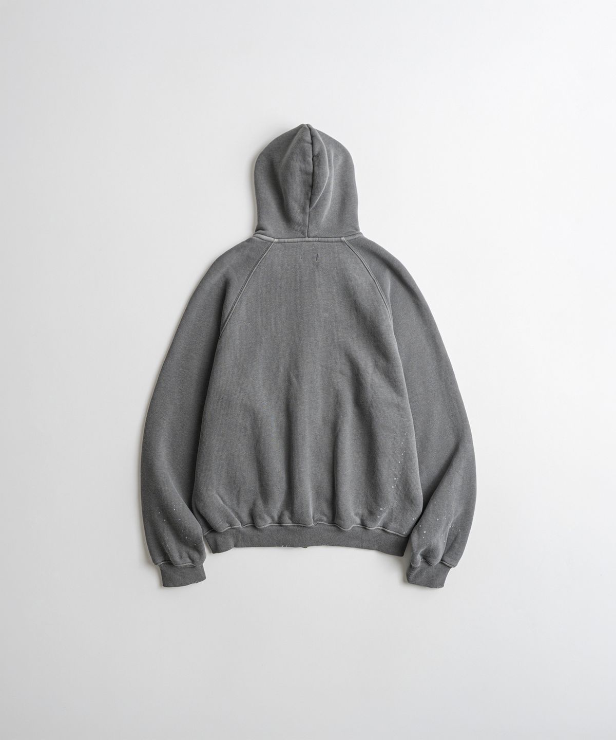 비헤비어(BEHEAVYER) DISTRESSED GLOVE FULL ZIP PARKA ash