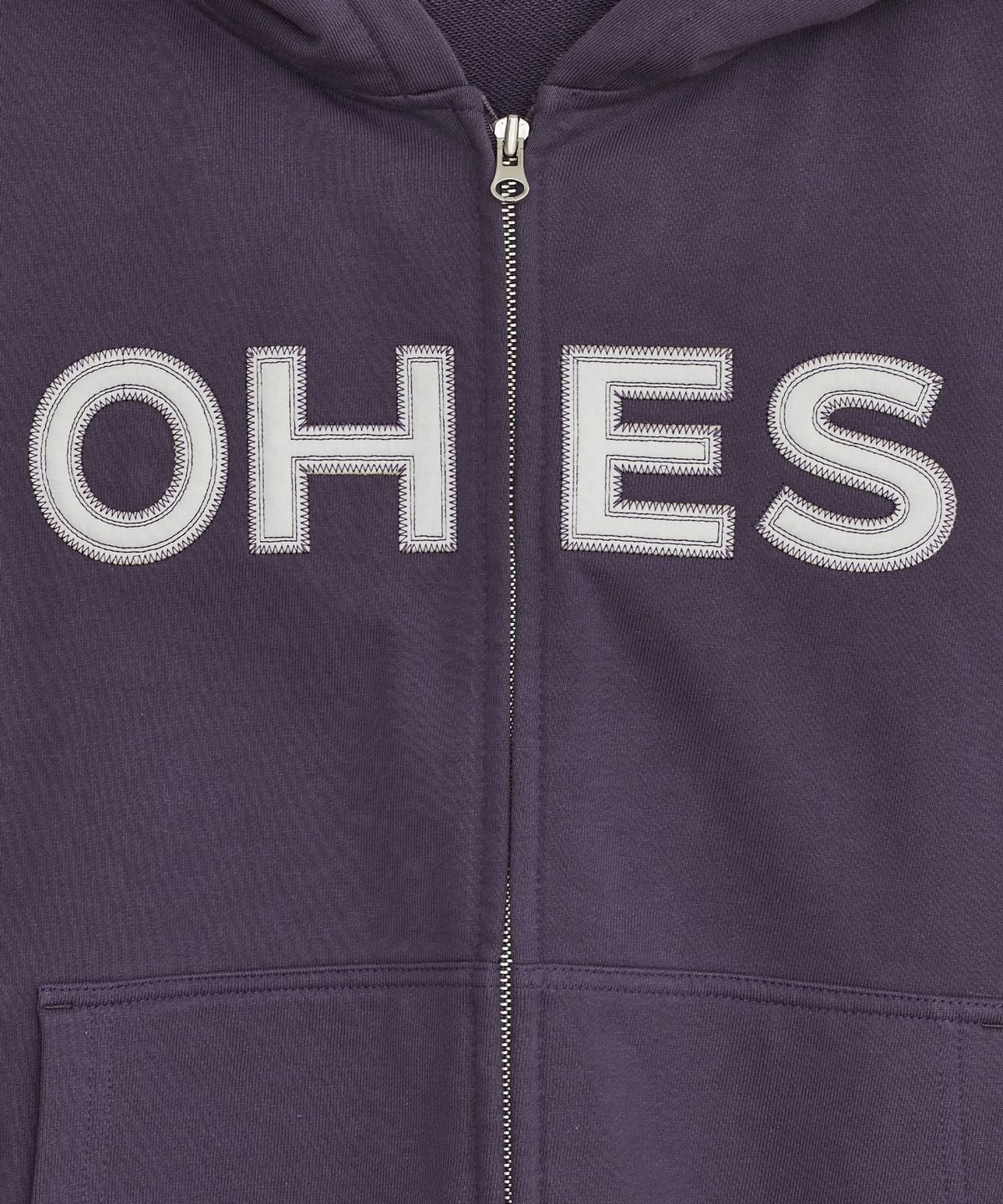 오헤시오(OHESHIO) LOGO PATCH HOODED ZIP-UP, PURPLE