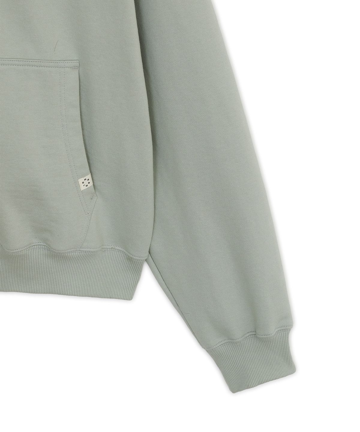 오헤시오(OHESHIO) LOGO PATCH HOODED ZIP-UP, SAGE MINT