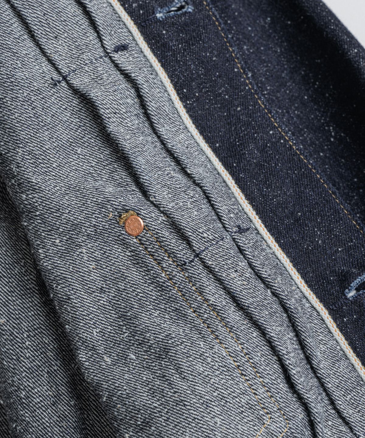 비헤비어(BEHEAVYER) DISTRESSED TYPE-1 DENIM JACKET nep indigo
