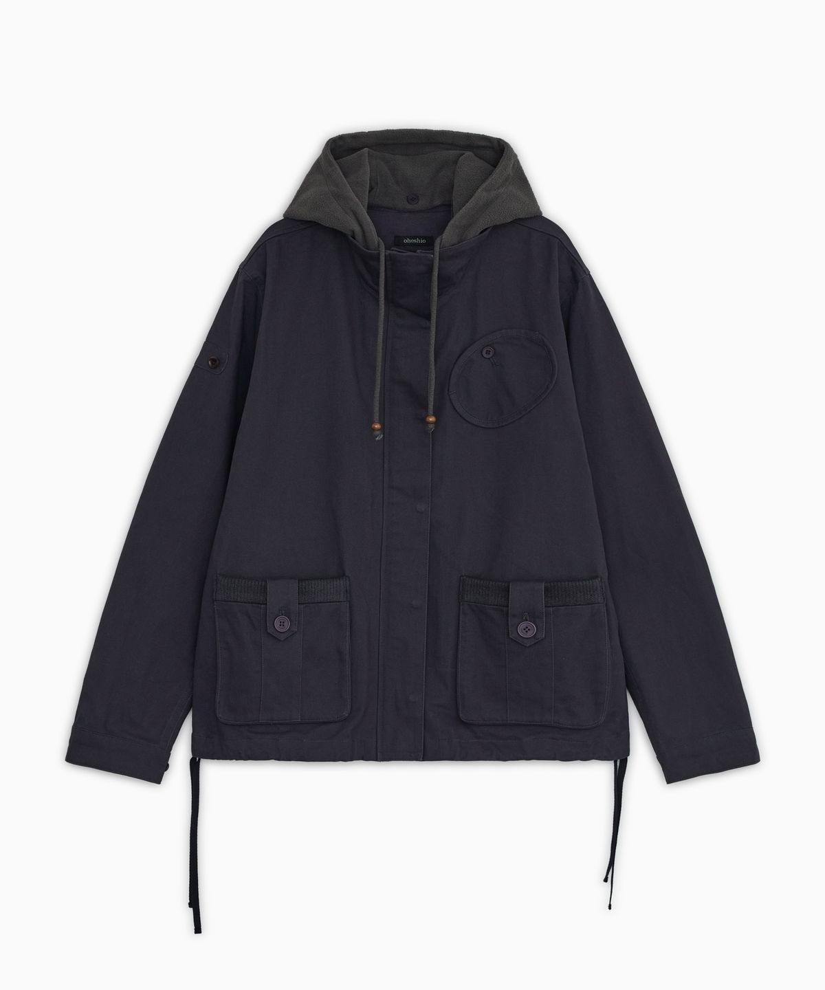 오헤시오(OHESHIO) ROUND POCKET FISHTAIL JACKET, NAVY
