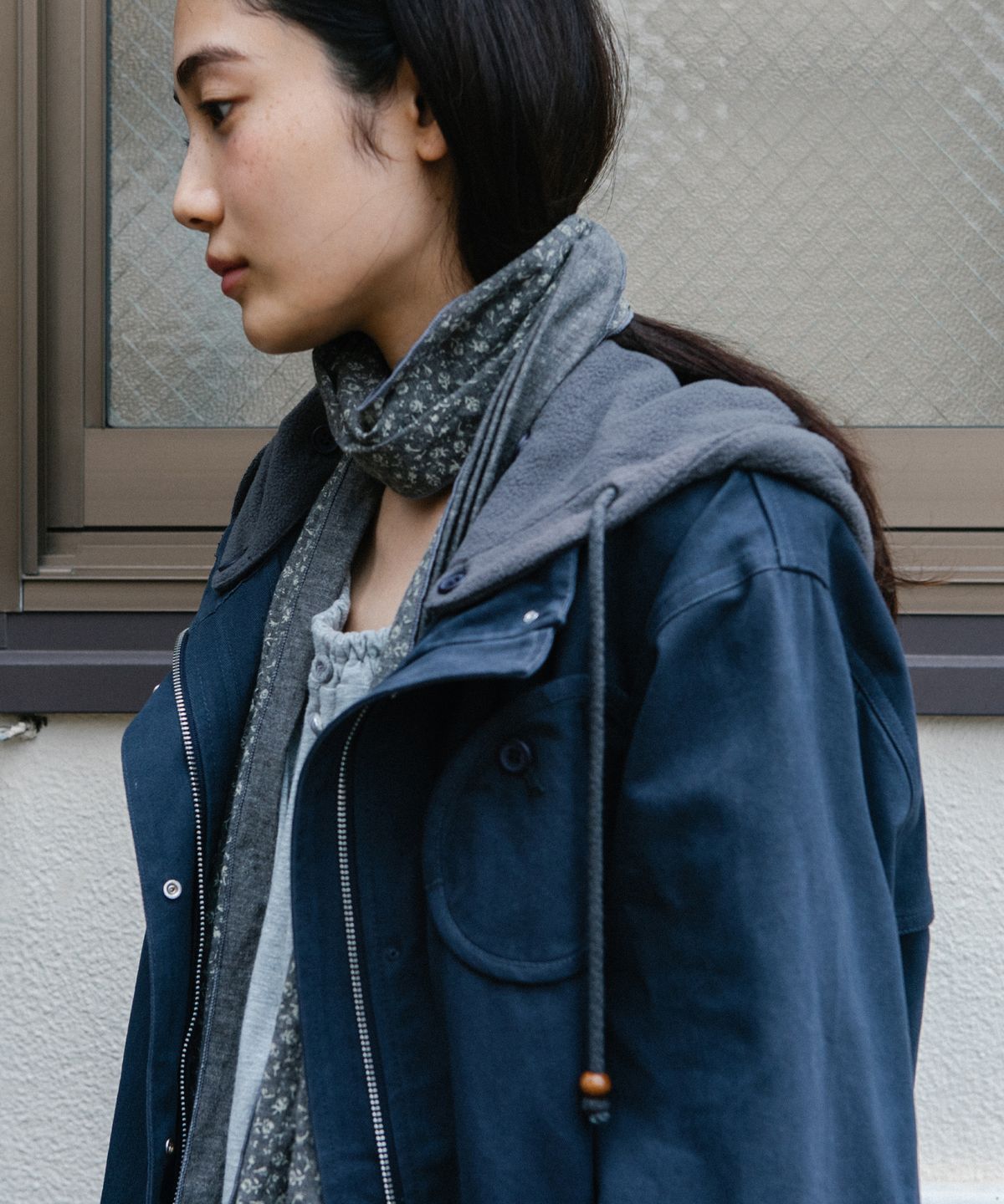 오헤시오(OHESHIO) ROUND POCKET FISHTAIL JACKET, NAVY