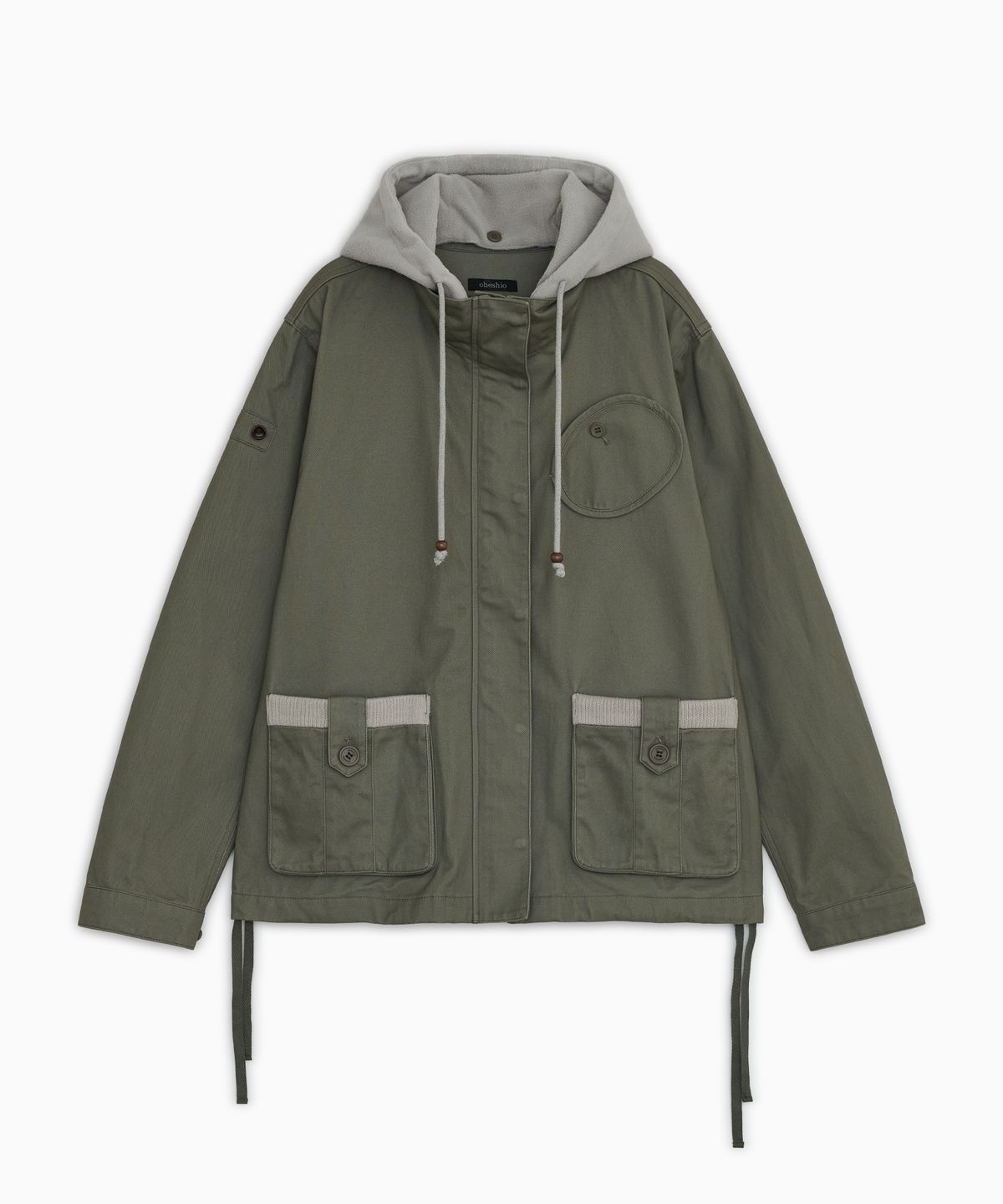 오헤시오(OHESHIO) ROUND POCKET FISHTAIL JACKET, KHAKI