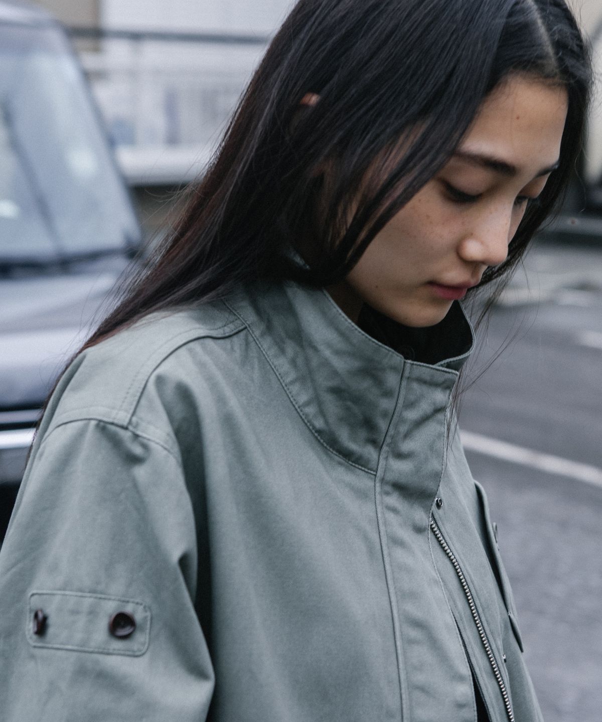 오헤시오(OHESHIO) ROUND POCKET FISHTAIL JACKET, KHAKI