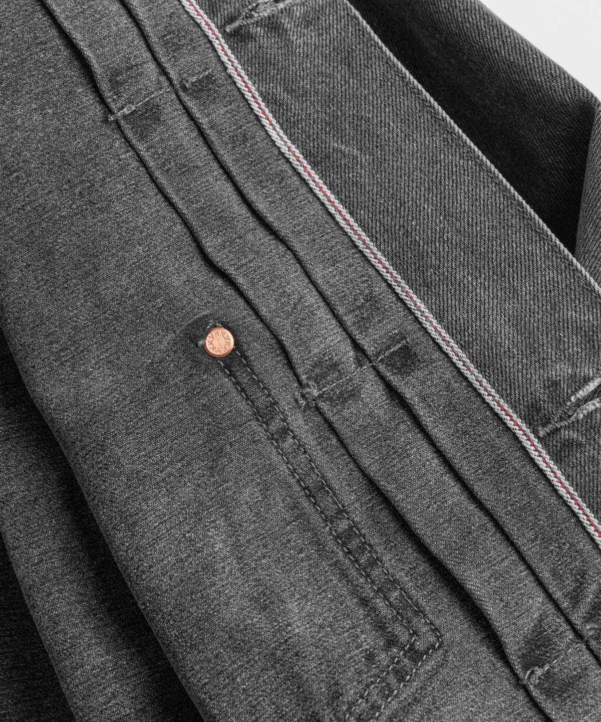 비헤비어(BEHEAVYER) DISTRESSED TYPE-1 DENIM JACKET charcoal