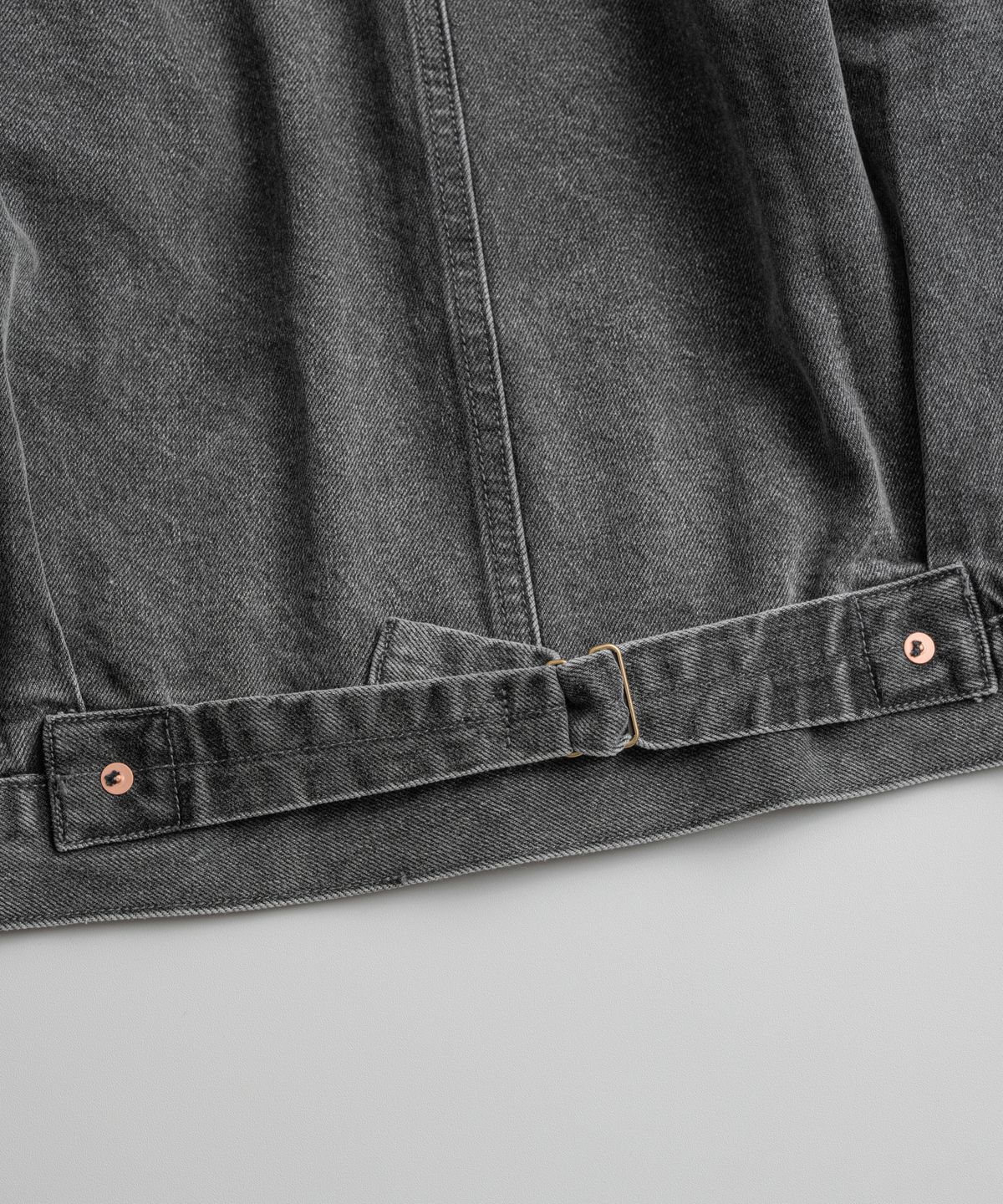 비헤비어(BEHEAVYER) DISTRESSED TYPE-1 DENIM JACKET charcoal