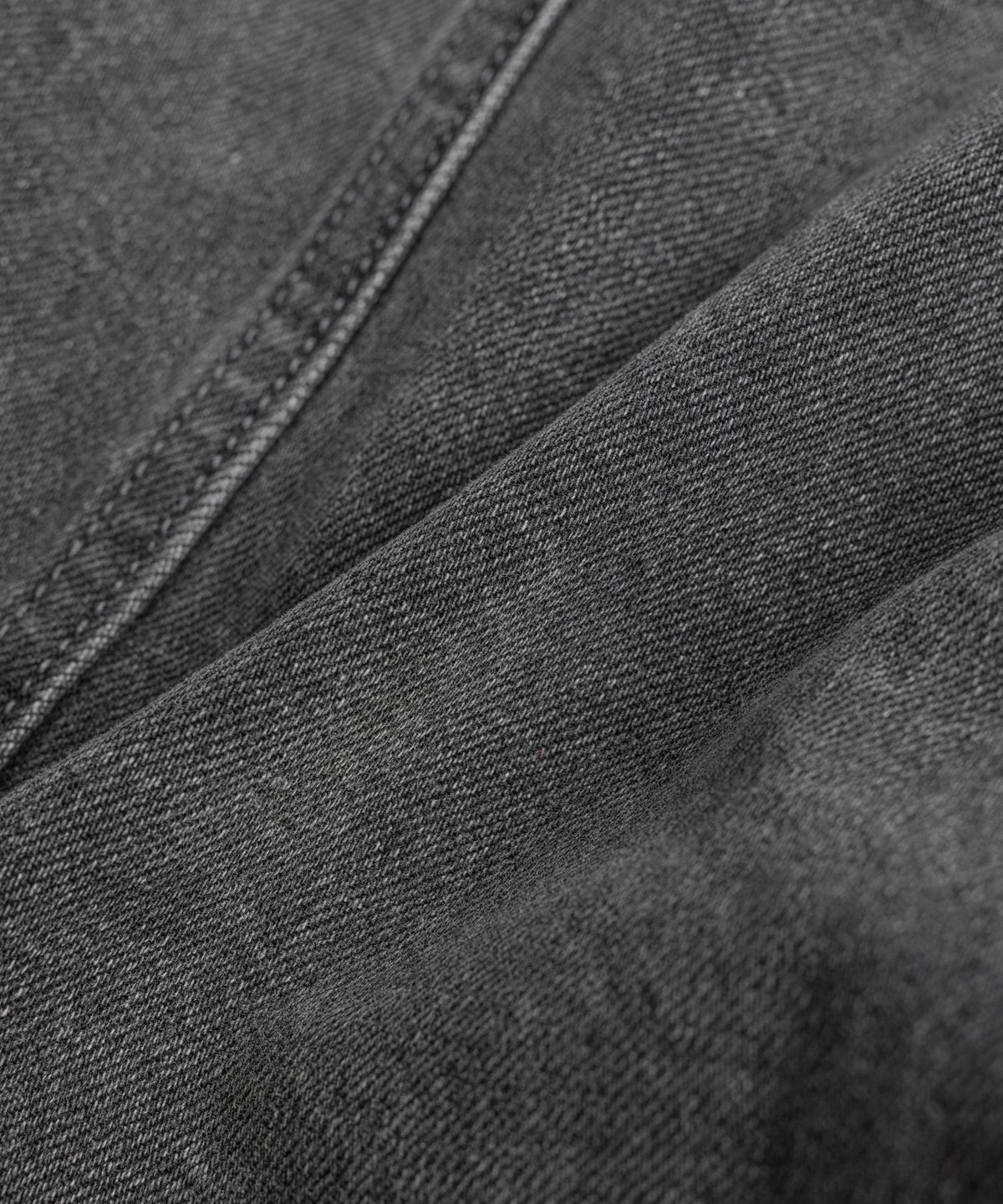 비헤비어(BEHEAVYER) DISTRESSED TYPE-1 DENIM JACKET charcoal