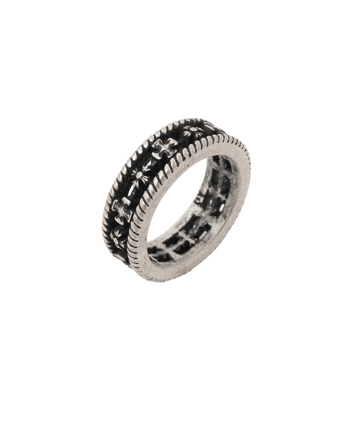 오픈야드(오와이)(OPENYARD(OY)) CROSS ORNAMENT RING - SILVER