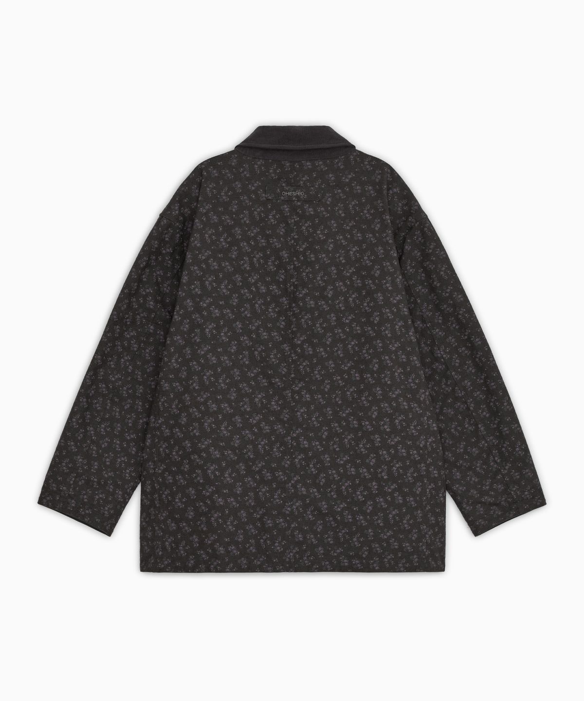 오헤시오(OHESHIO) REVERSIBLE FLORAL COTTON JACKET, CHARCOAL