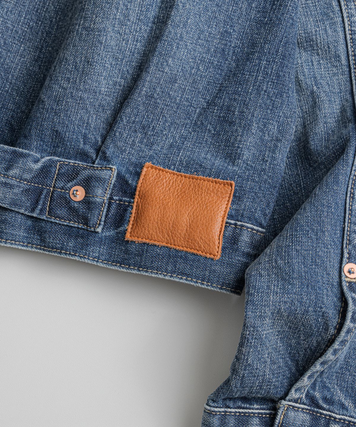 비헤비어(BEHEAVYER) DISTRESSED TYPE-1 DENIM JACKET washed blue