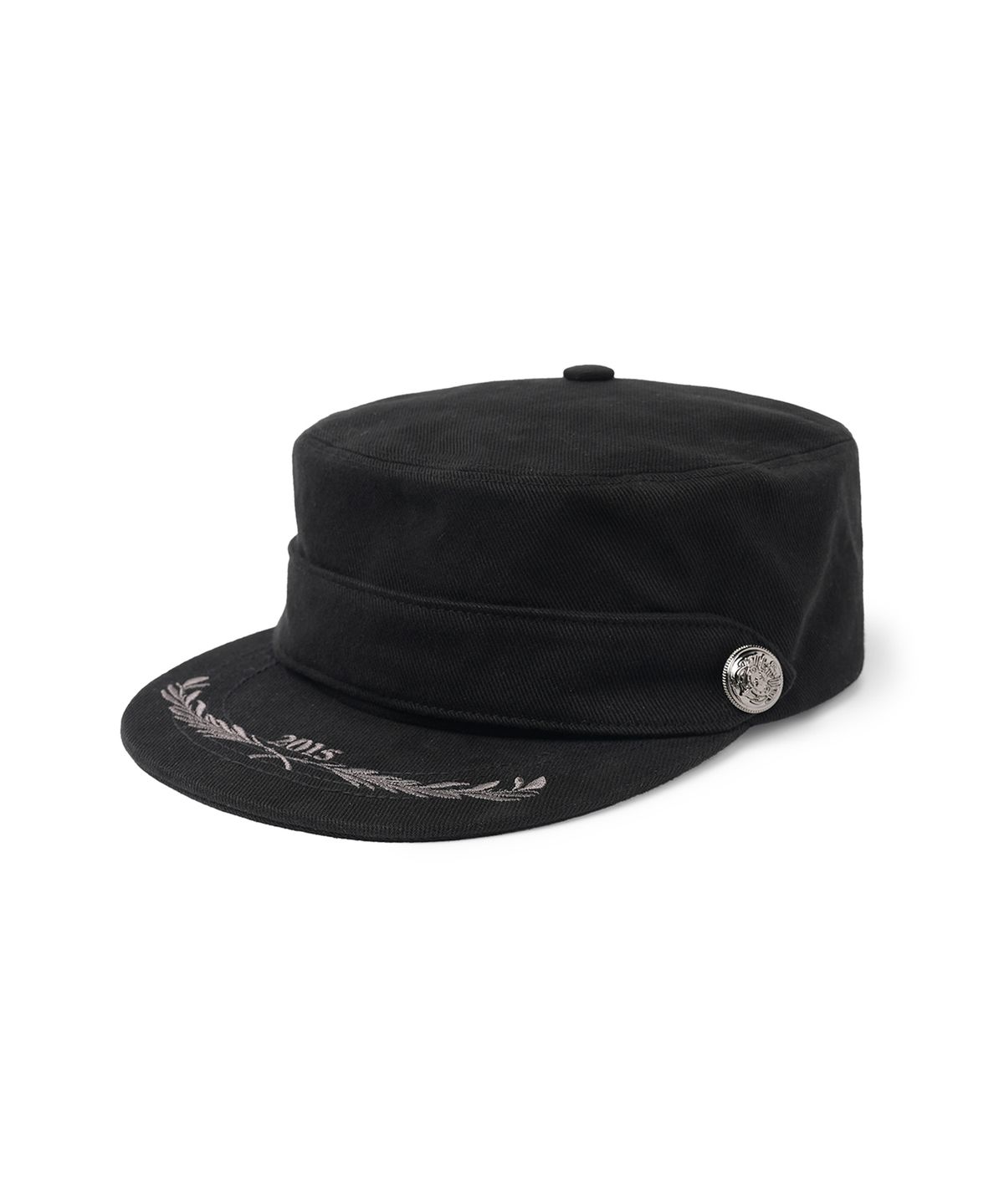 오픈야드(오와이)(OPENYARD(OY)) LAUREL NAPOLEON PILLBOX CAP - BLACK