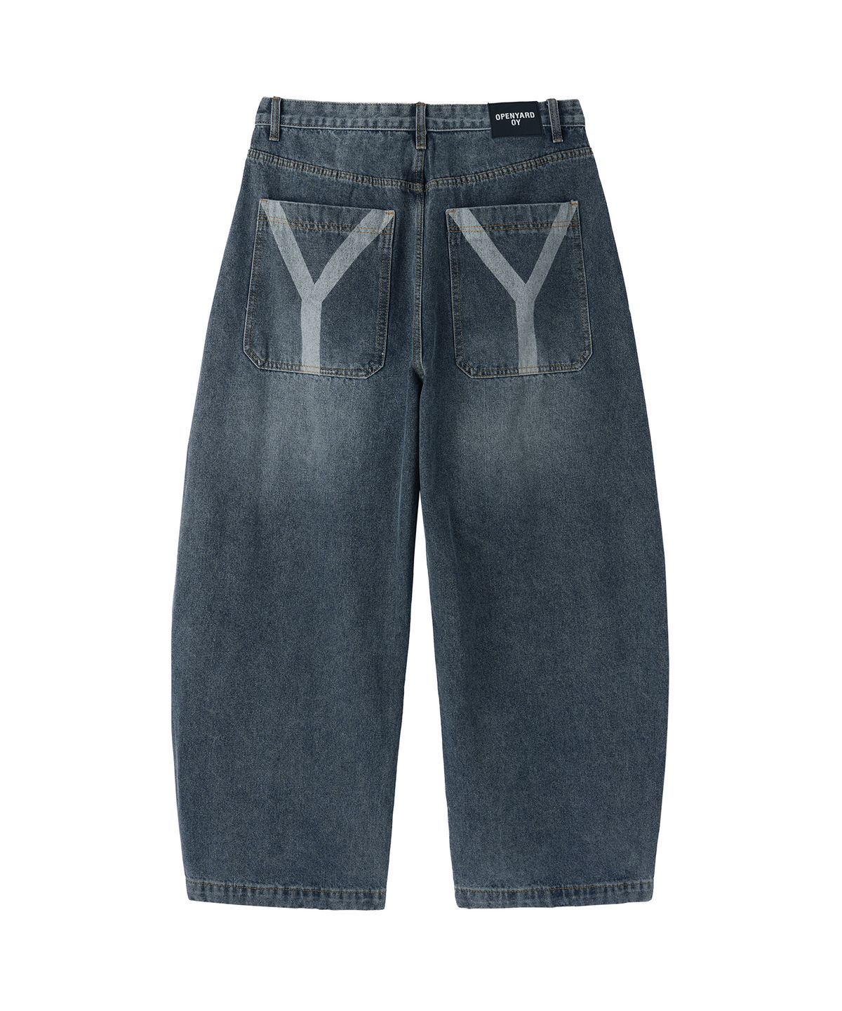 오픈야드(오와이)(OPENYARD(OY)) LASER WIDE VOLUME PANTS - DEEP BLUE