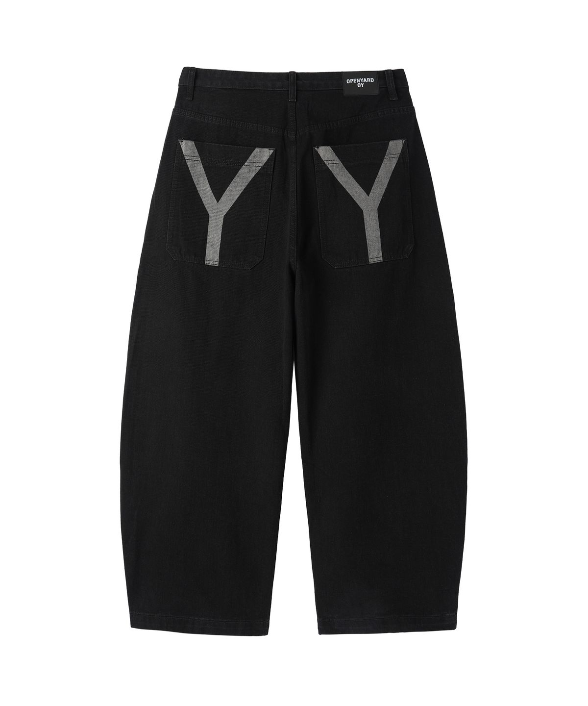 오픈야드(오와이)(OPENYARD(OY)) LASER WIDE VOLUME PANTS - BLACK