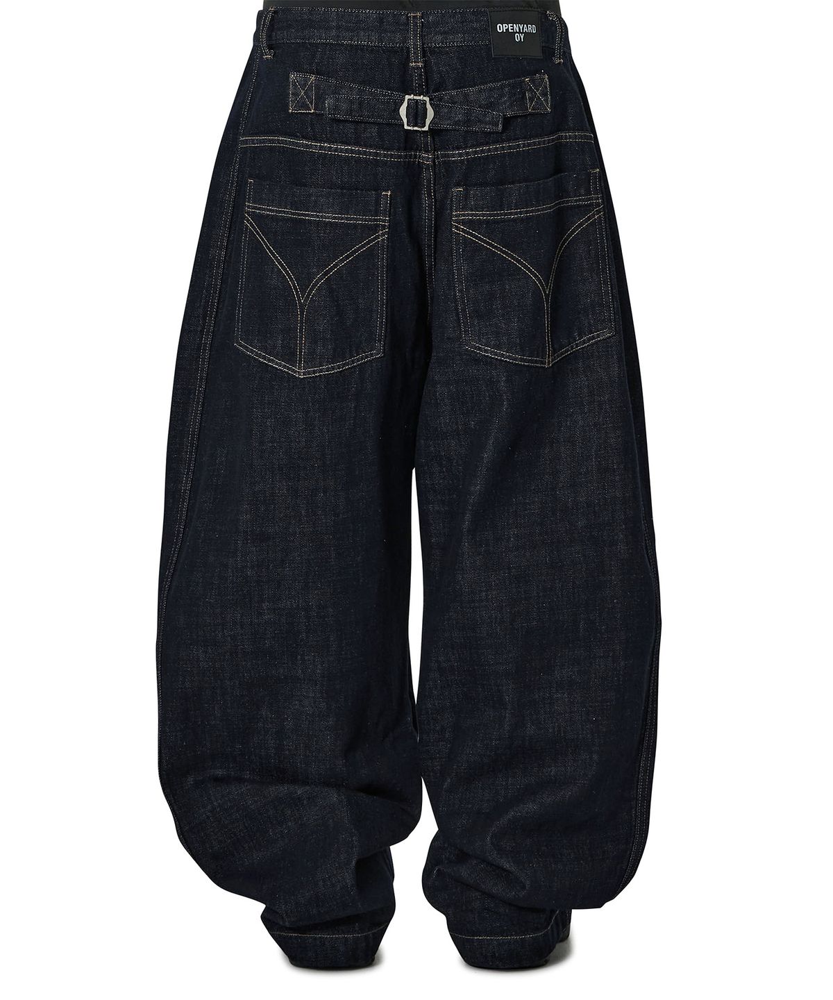 오픈야드(오와이)(OPENYARD(OY)) OBLIQUE WIDE VOLUME PANTS - INDIGO