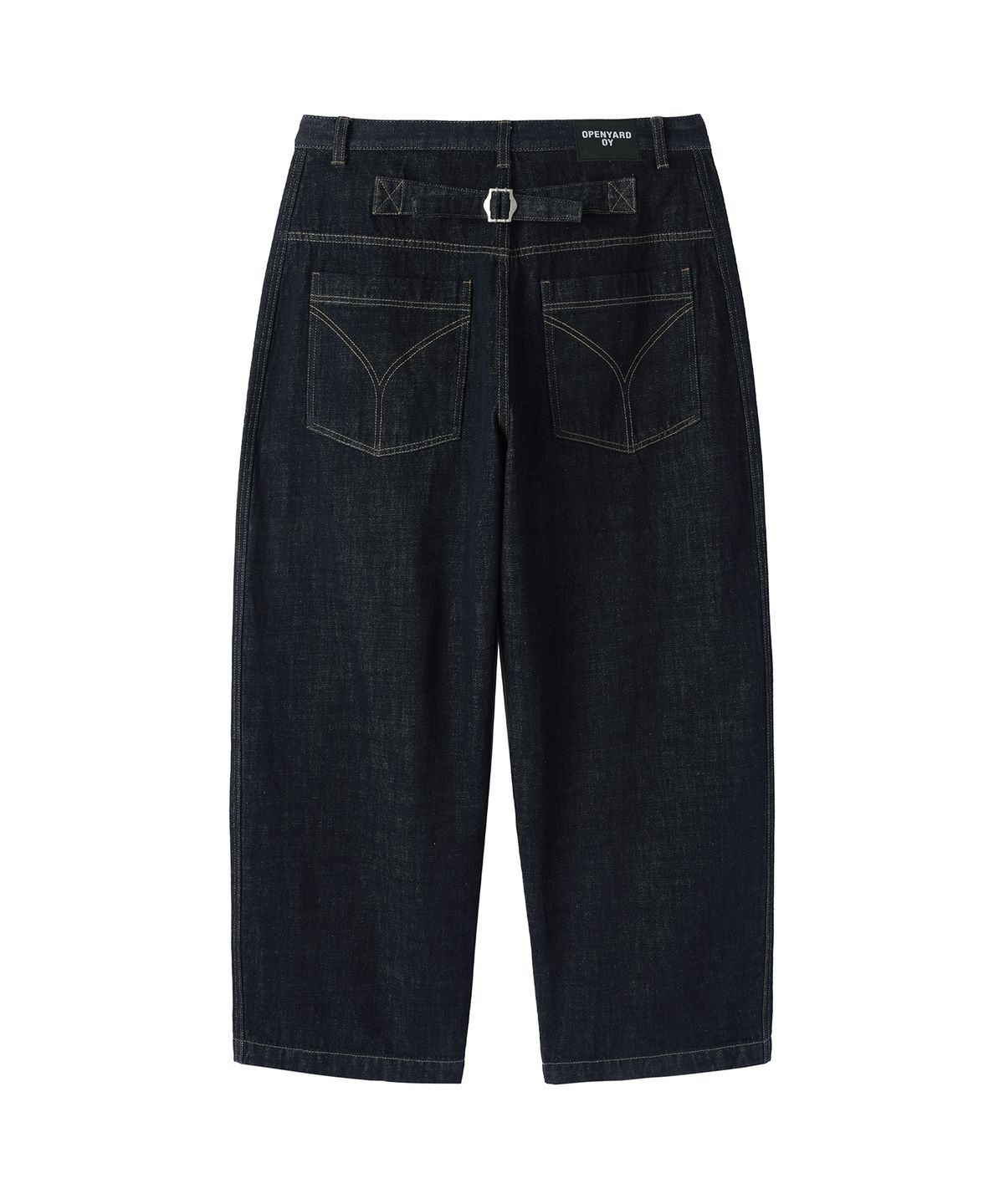 오픈야드(오와이)(OPENYARD(OY)) OBLIQUE WIDE VOLUME PANTS - INDIGO