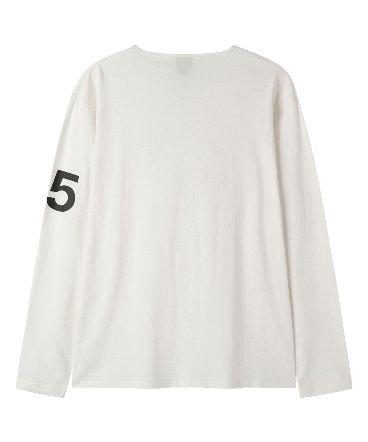 오픈야드(오와이)(OPENYARD(OY)) SLIT NECK HORSE L/S TEE - WHITE