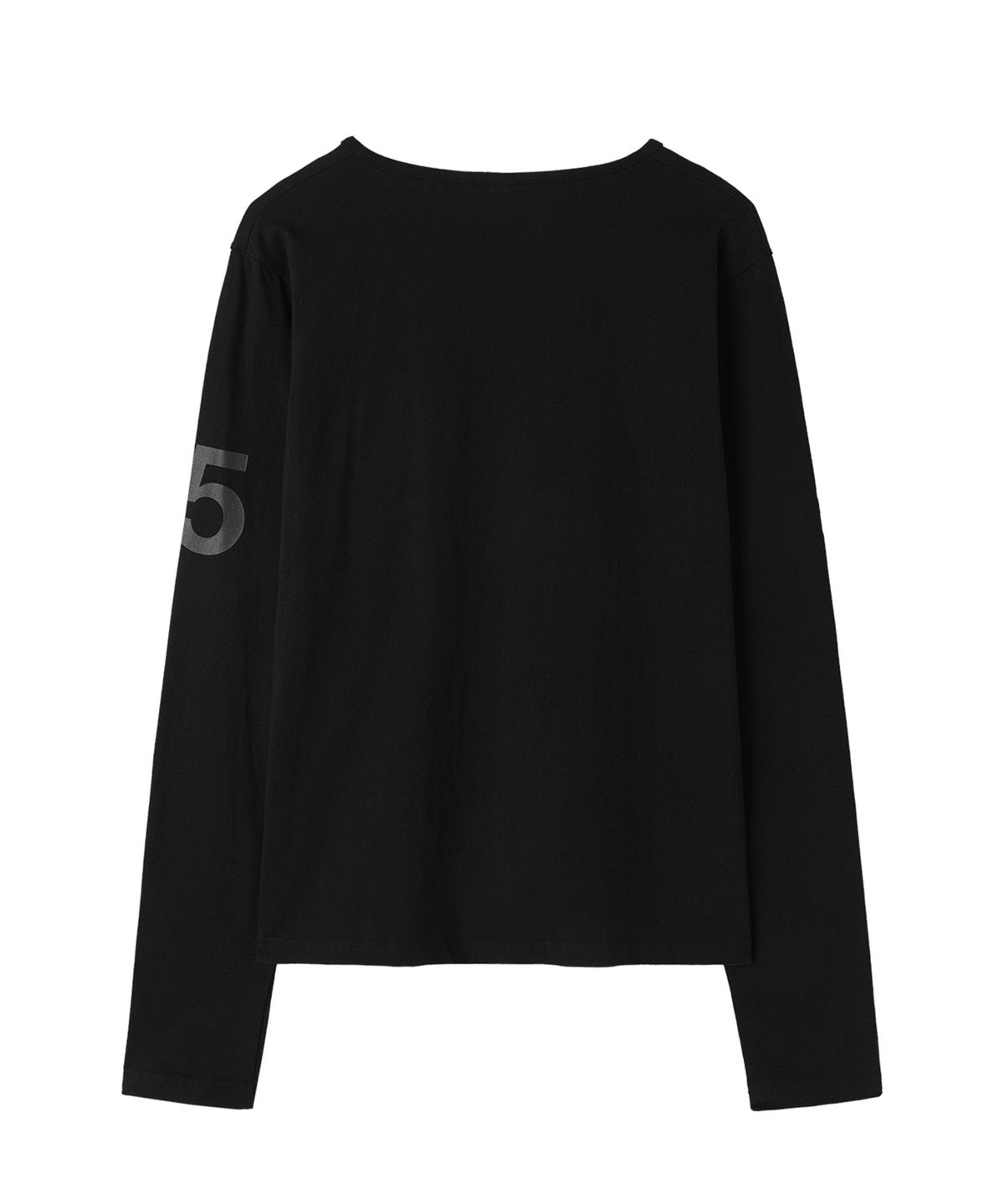 오픈야드(오와이)(OPENYARD(OY)) SLIT NECK HORSE L/S TEE - BLACK