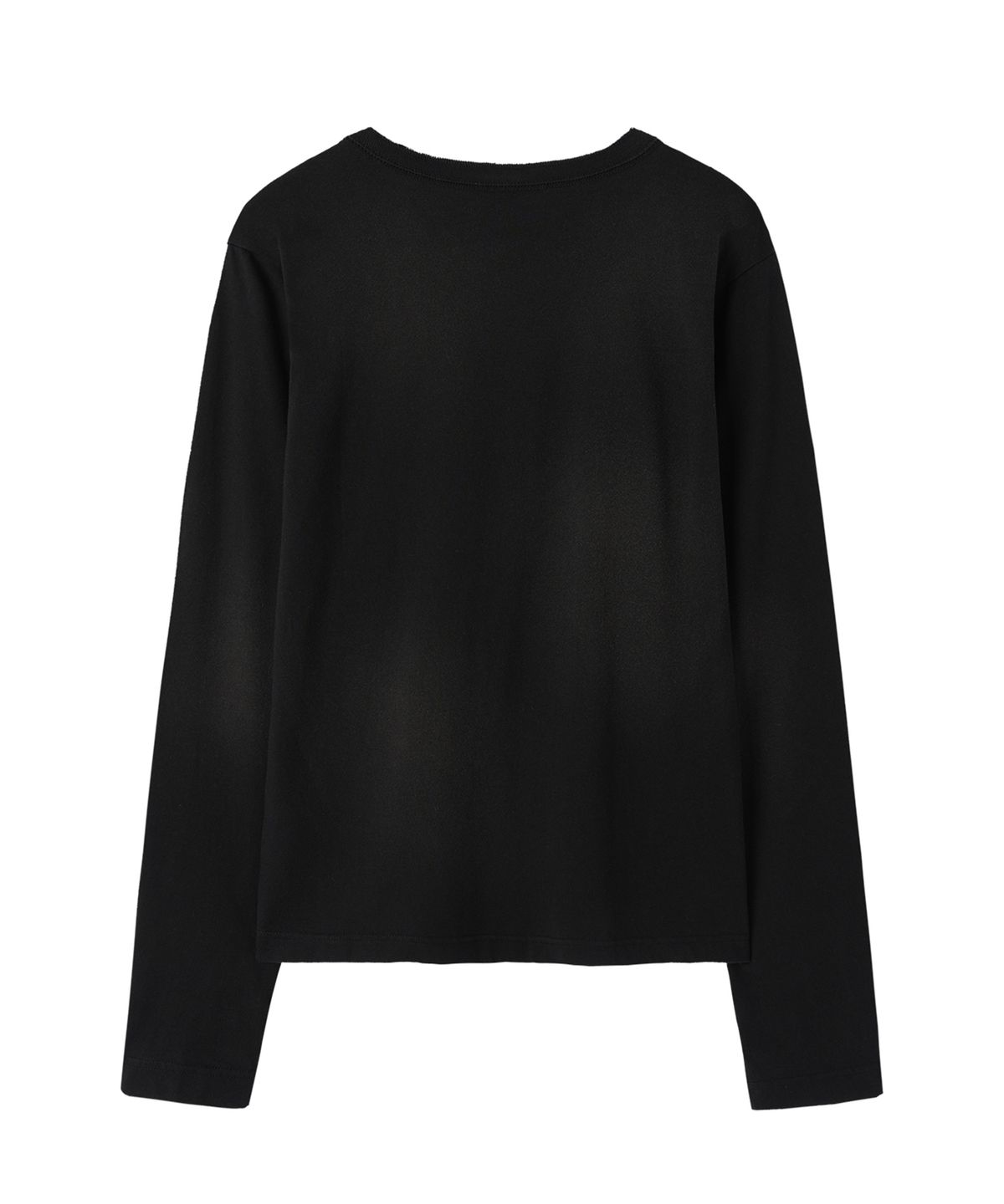 오픈야드(오와이)(OPENYARD(OY)) DIRTY STENCIL HENLEY L/S TEE - BLACK