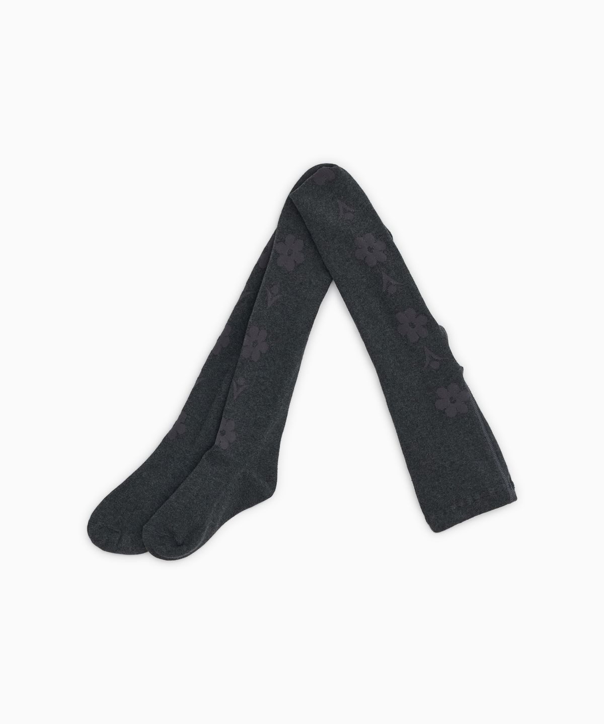 오헤시오(OHESHIO) FLORAL PATTERN TIGHTS, CHARCOAL