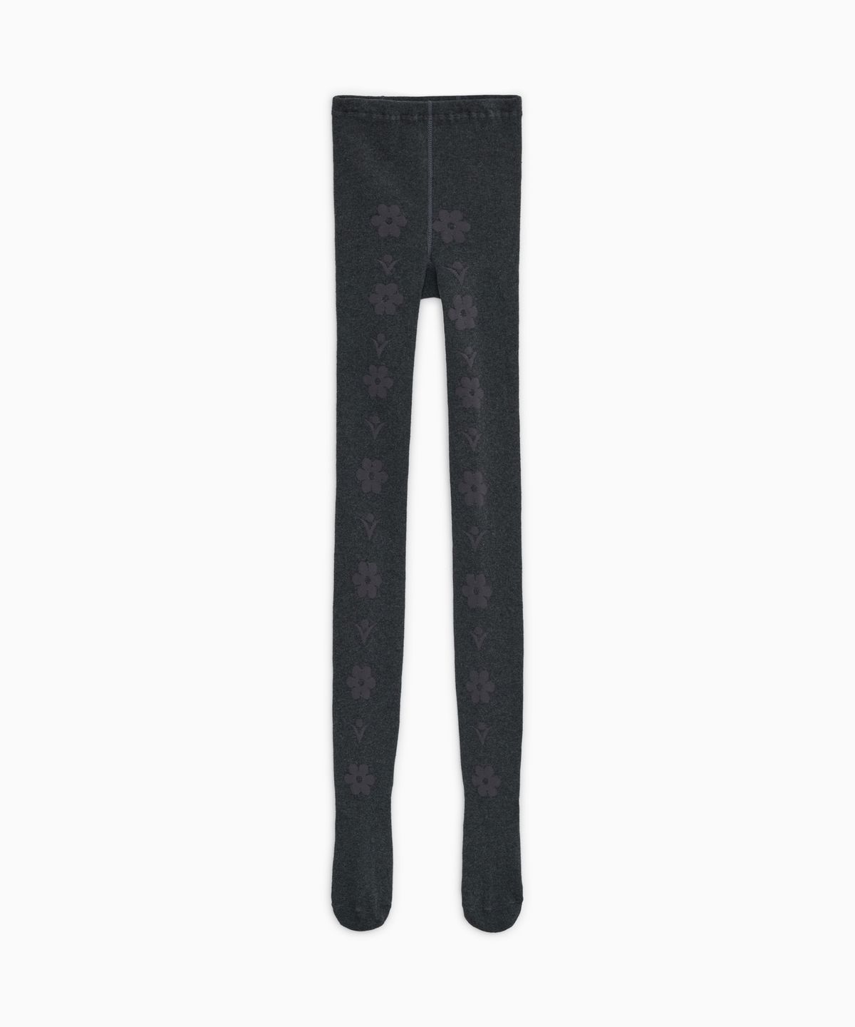 오헤시오(OHESHIO) FLORAL PATTERN TIGHTS, CHARCOAL