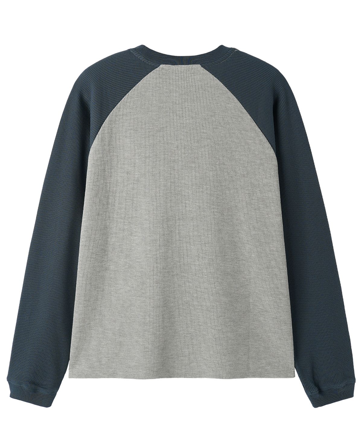 오픈야드(오와이)(OPENYARD(OY)) DITHER HORSE RAGLAN WAFFLE L/S TOP - NAVY
