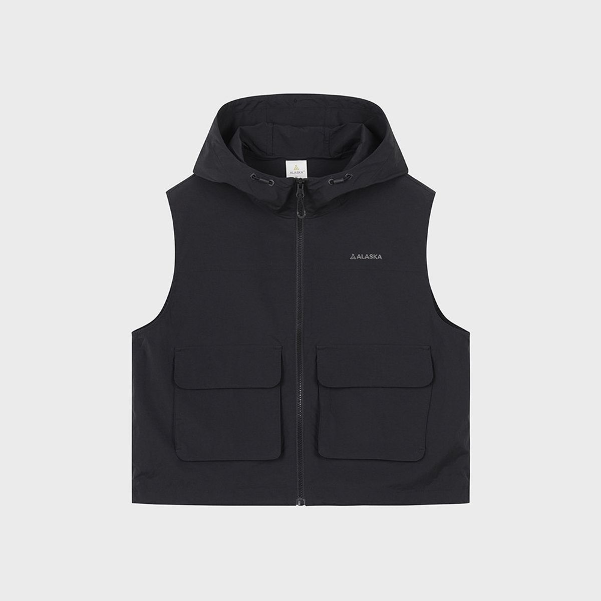 알래스카(ALASKA) 여성 경량 나일론스판 후드 베스트_PAG2VP2420BK