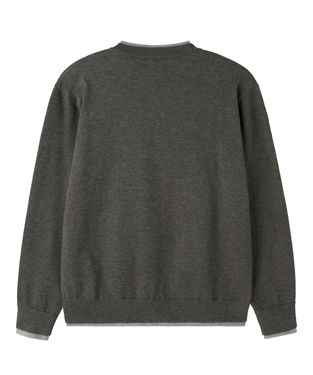 오픈야드(오와이)(OPENYARD(OY)) LAYERED RIB KNIT - CHARCOAL