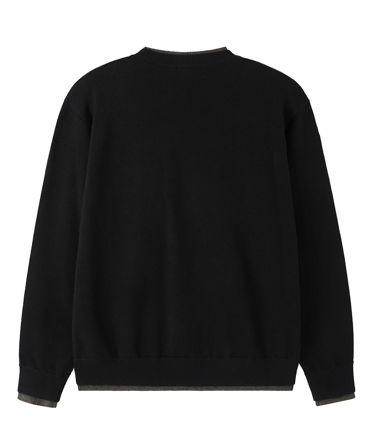 오픈야드(오와이)(OPENYARD(OY)) LAYERED RIB KNIT - BLACK