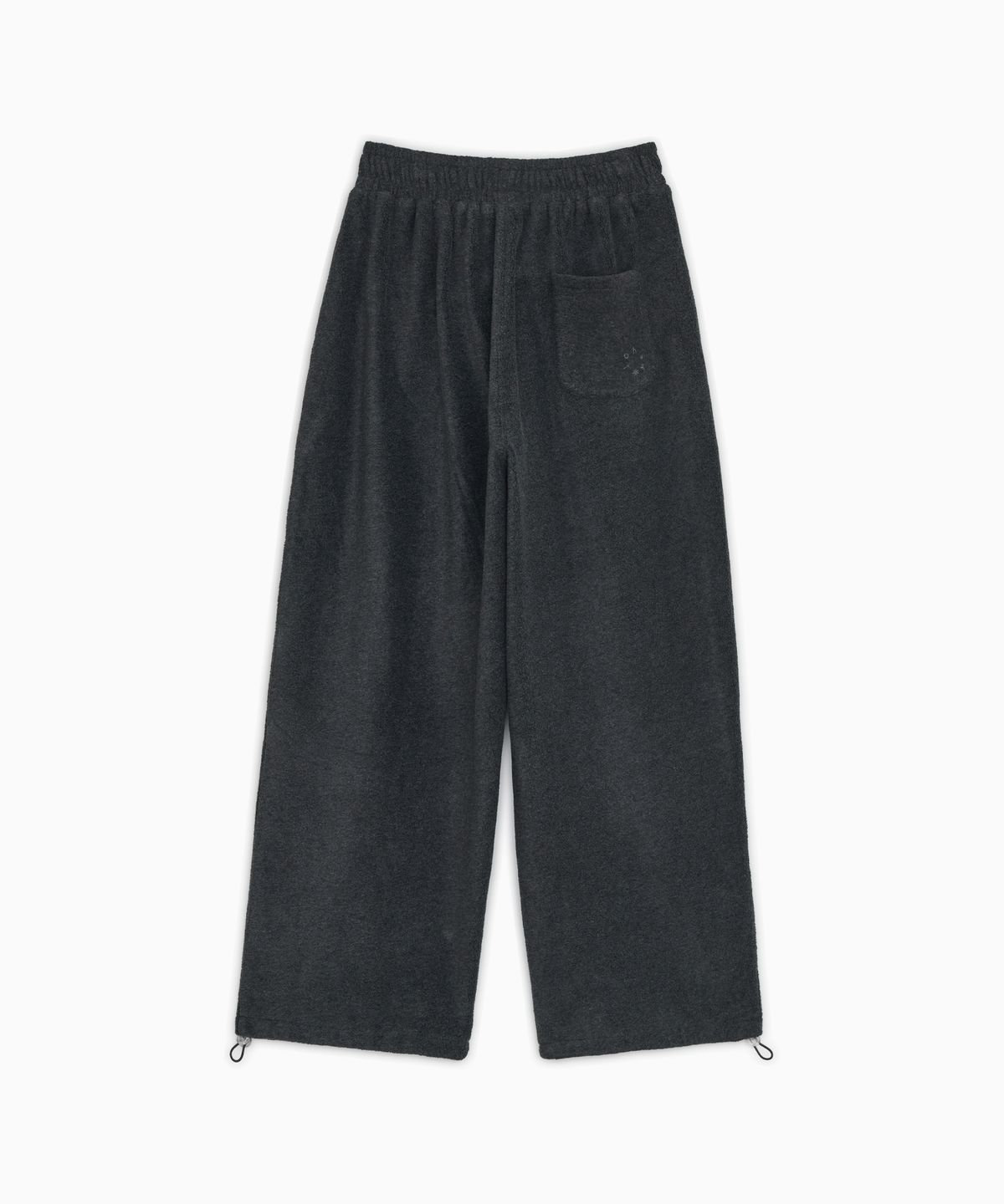 오헤시오(OHESHIO) SIGNATURE EMBROIDERY FLEECE PANTS, CHARCOAL