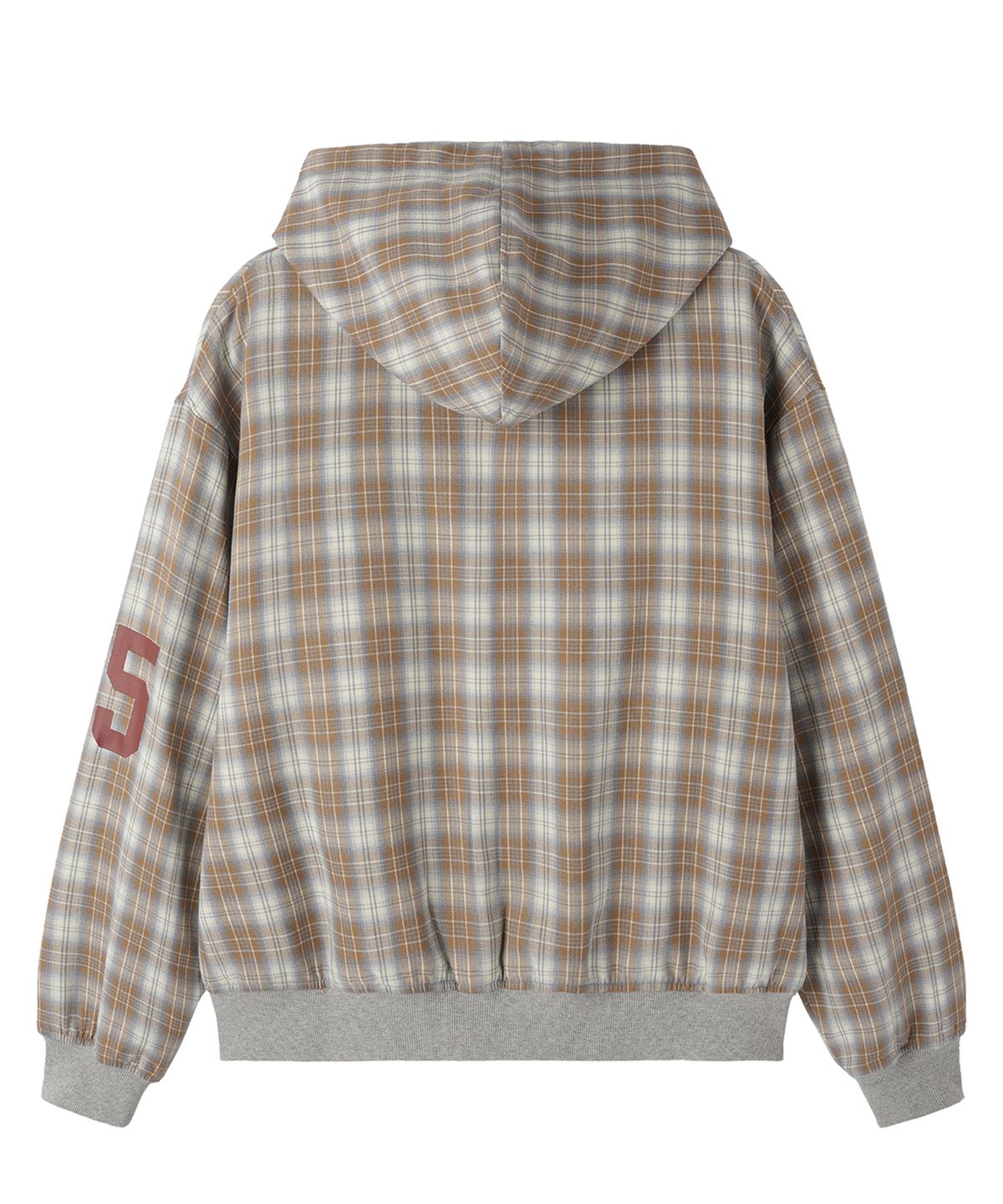 오픈야드(오와이)(OPENYARD(OY)) REVERSIBLE CHECK HOODED JACKET - BEIGE