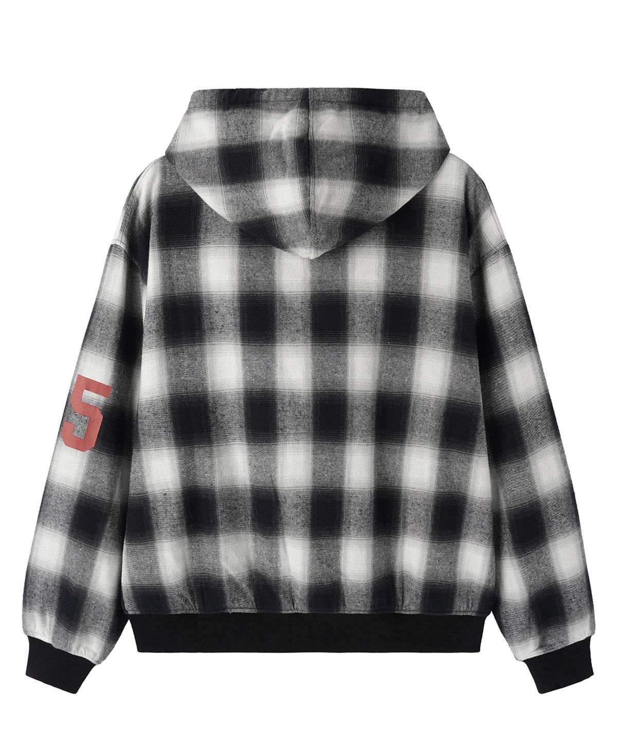 오픈야드(오와이)(OPENYARD(OY)) REVERSIBLE CHECK HOODED JACKET - BLACK