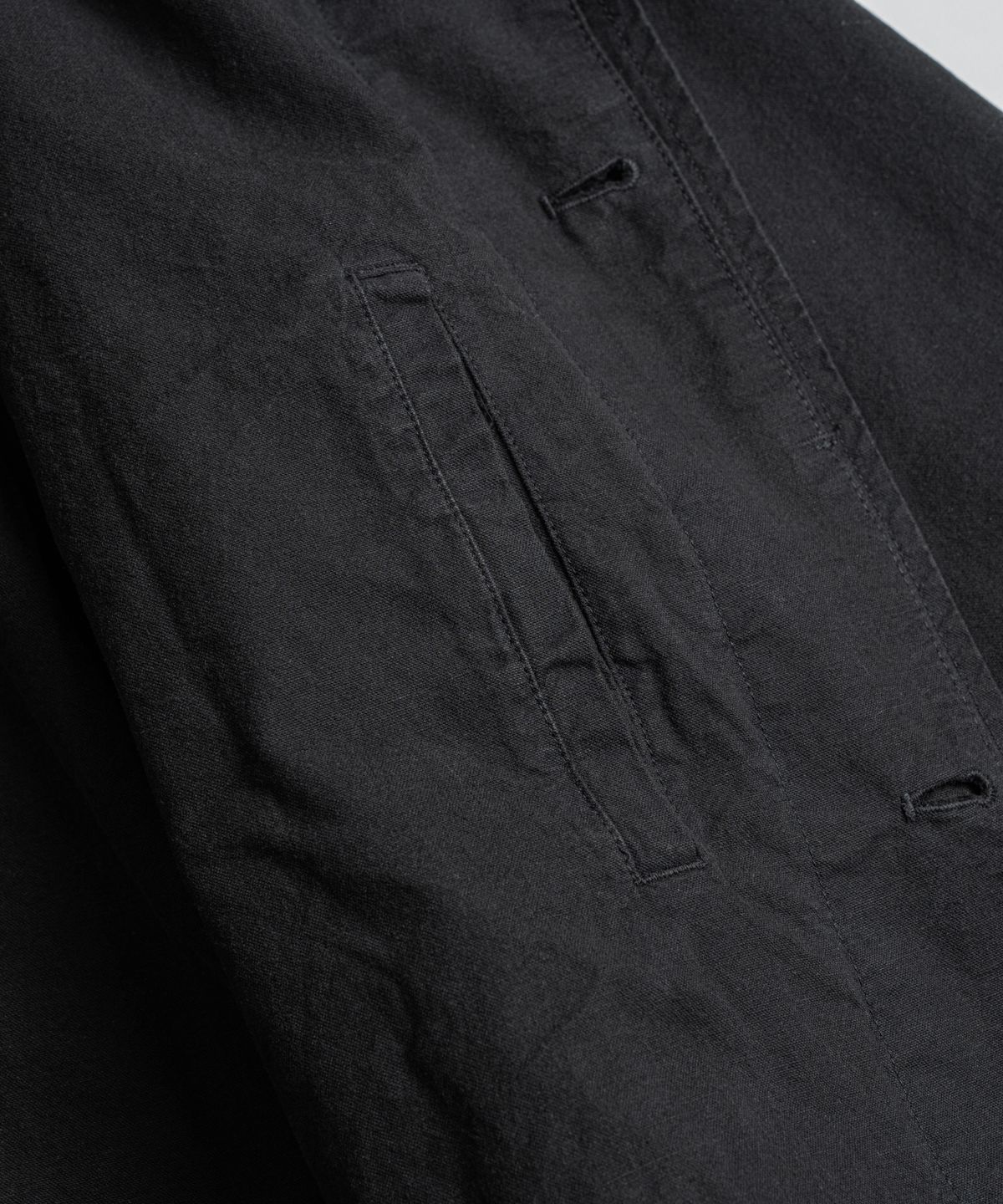 비헤비어(BEHEAVYER) DYED C/L ROVER COAT black