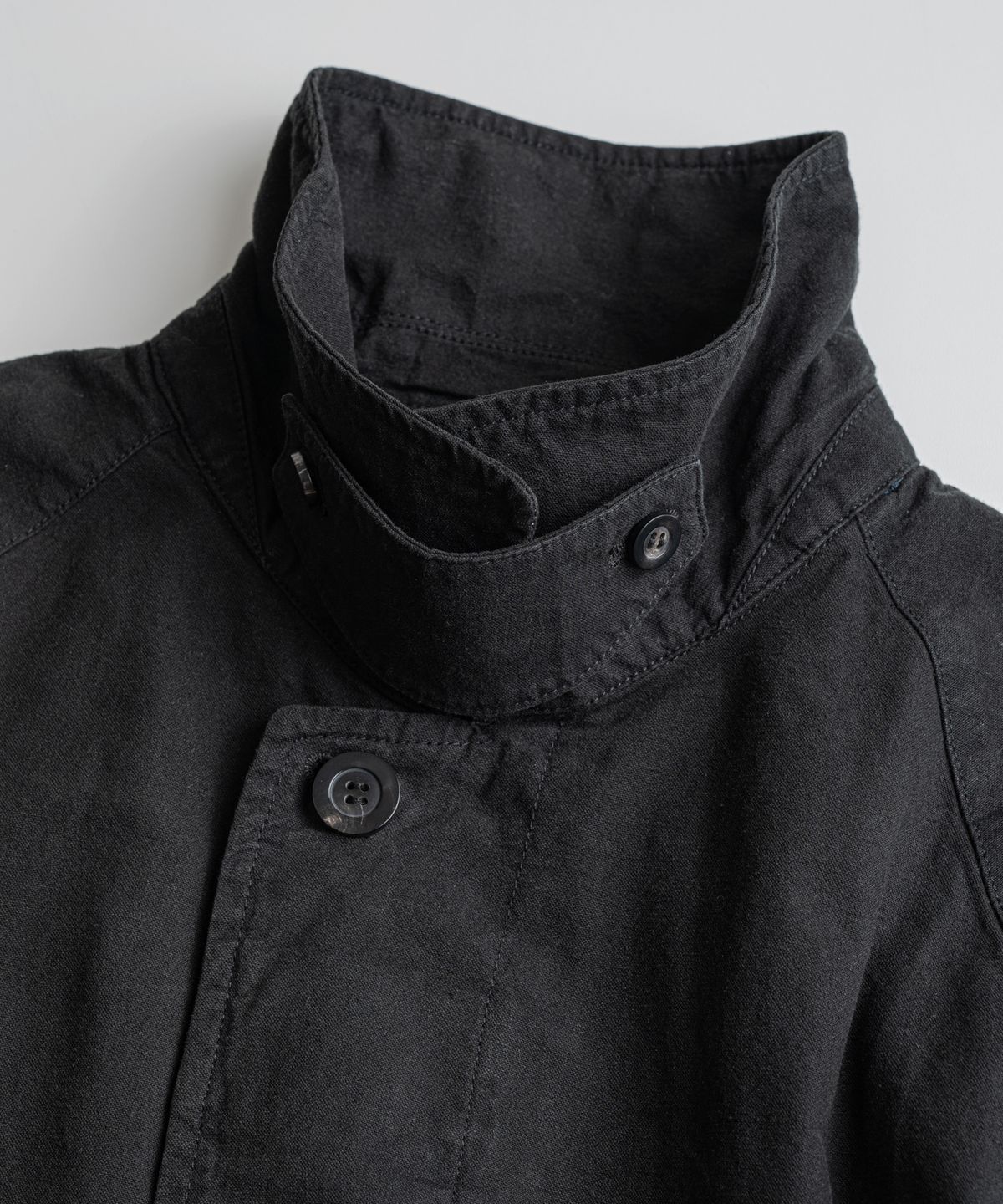 비헤비어(BEHEAVYER) DYED C/L ROVER COAT black