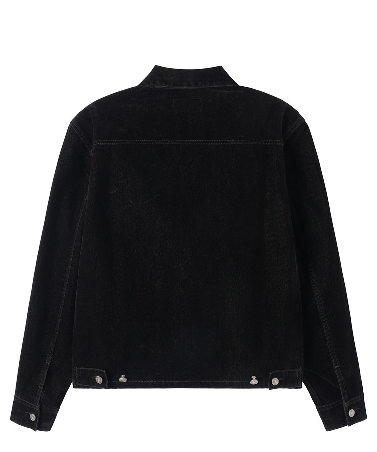 오픈야드(오와이)(OPENYARD(OY)) METAL LOGO VELVET JACKET - BLACK