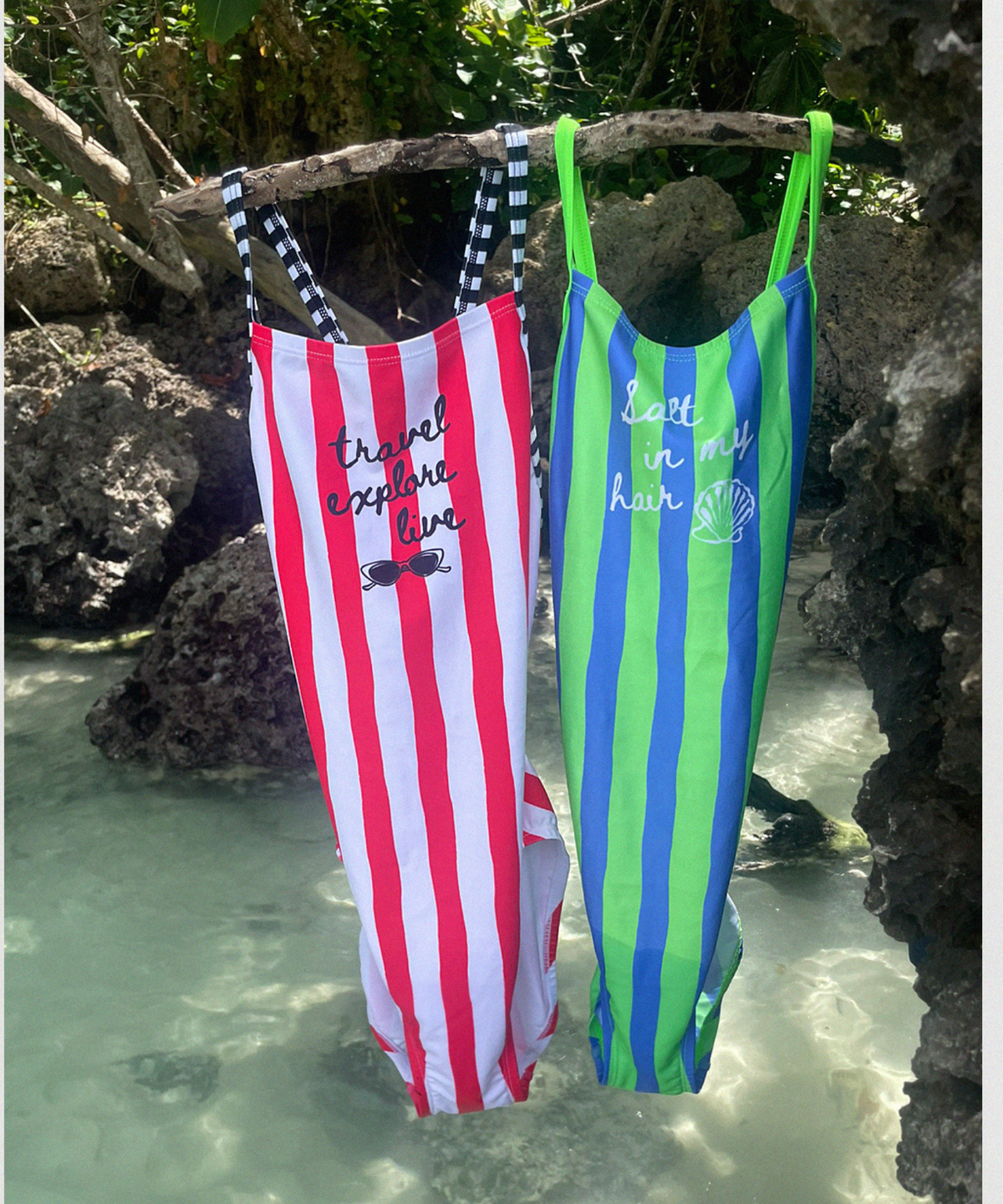 서퍼스코(SUFERSCO) Cabana Stripe Red Swimwear