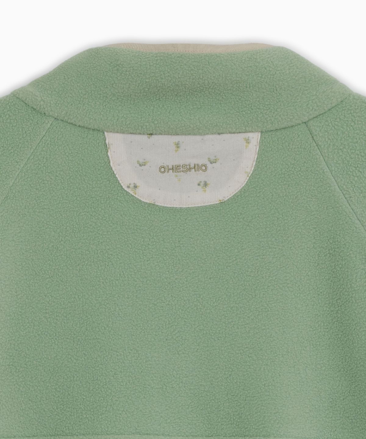 오헤시오(OHESHIO) FLORAL CONTRAST FLEECE PULLOVER, MINT
