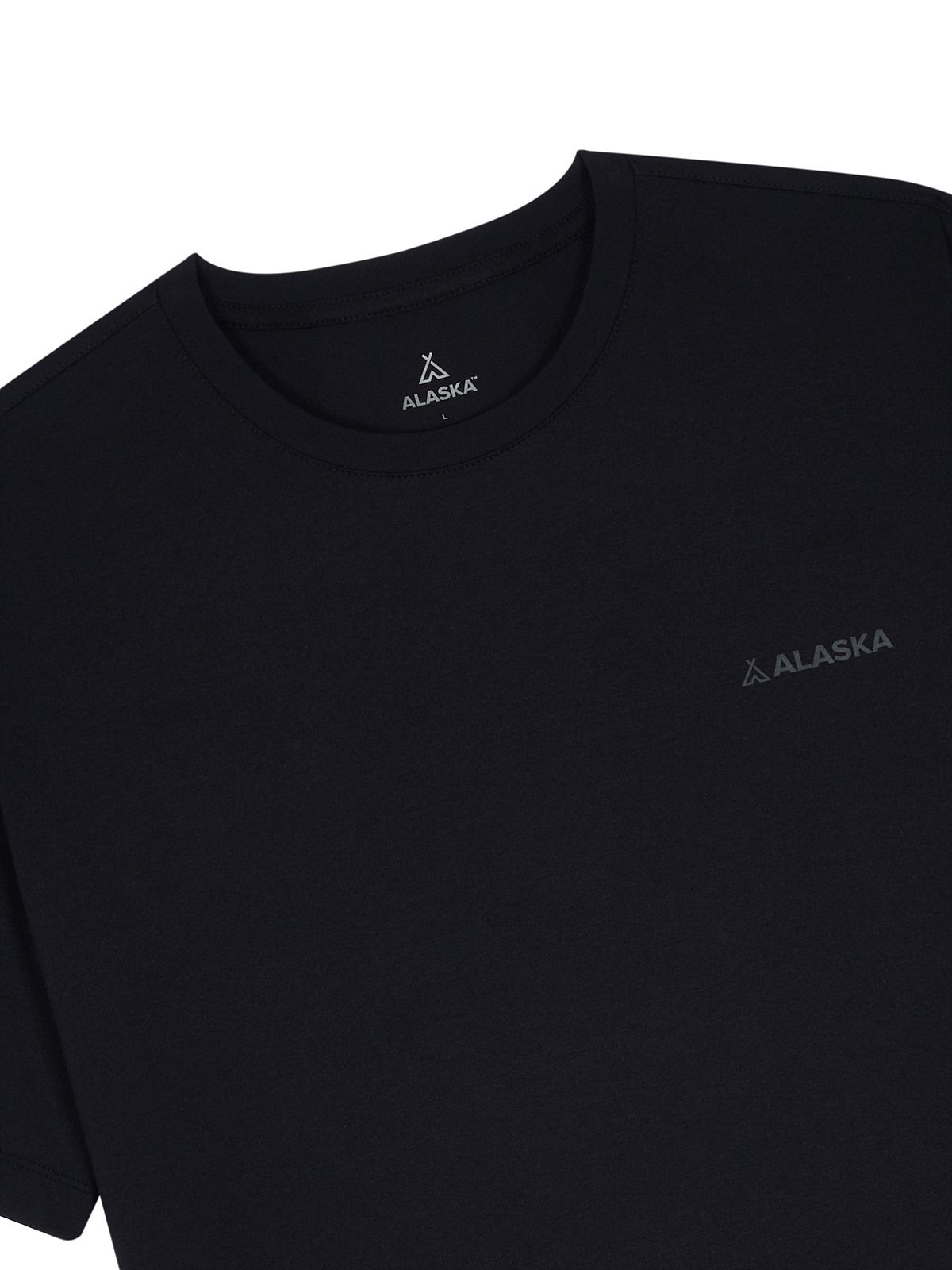 알래스카(ALASKA) 남성 알래스카 니트소로나 로고 반팔티_PAG2TS1410BK