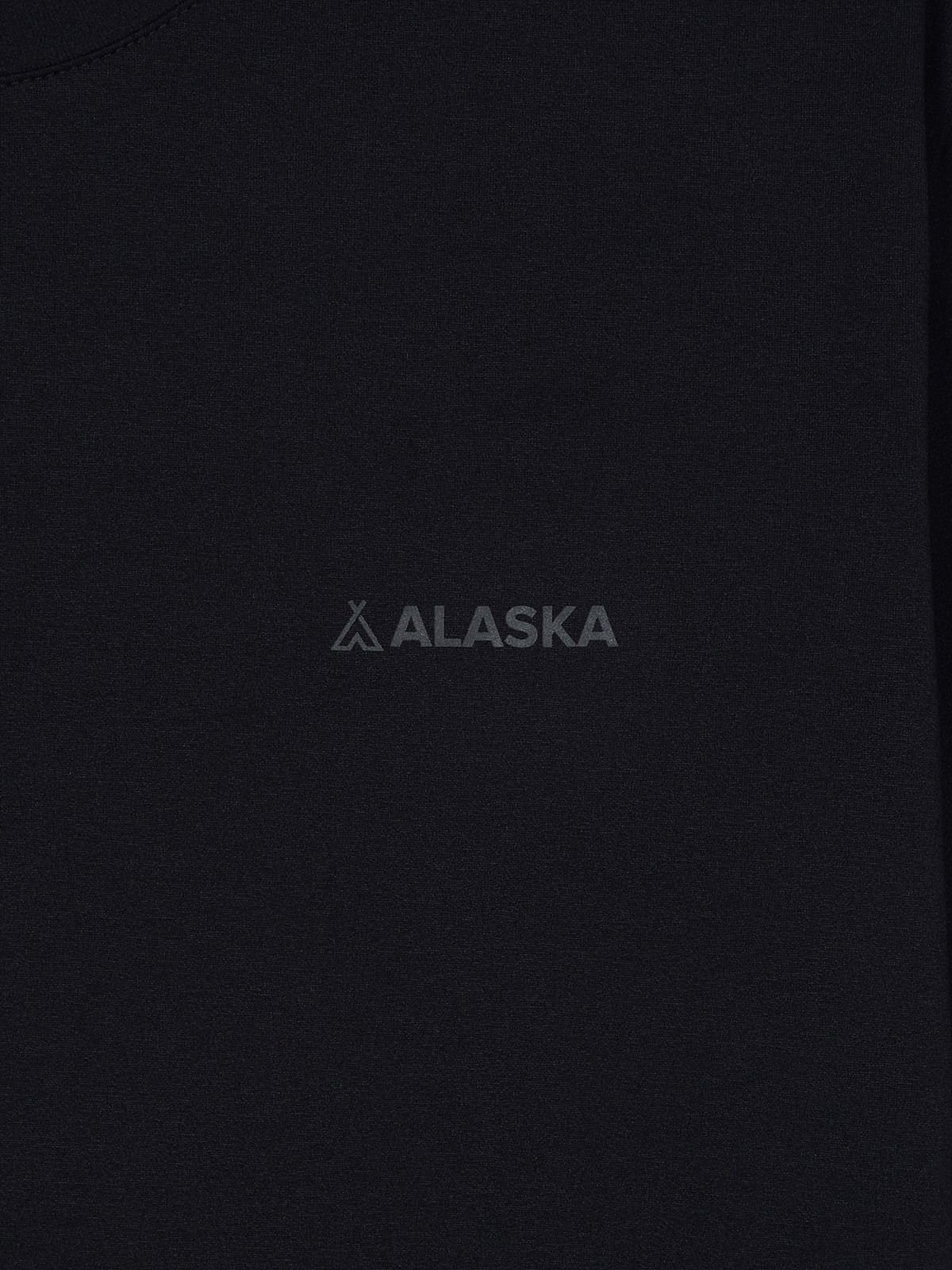 알래스카(ALASKA) 남성 알래스카 니트소로나 로고 반팔티_PAG2TS1410BK
