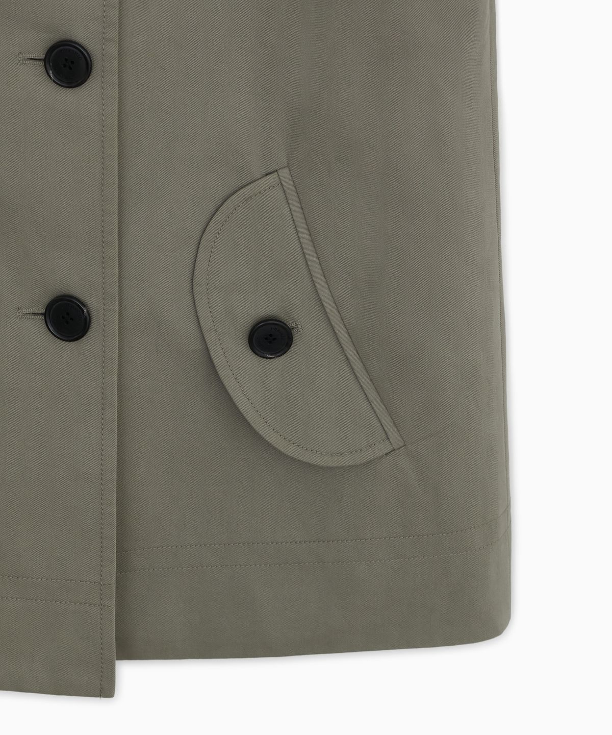 오헤시오(OHESHIO) VINTAGE FLORAL HALF COAT, KHAKI