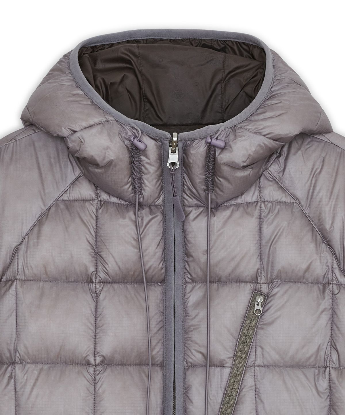 오헤시오(OHESHIO) REVERSIBLE FLORAL GRAPHIC DUCK DOWN, LIGHT PURPLE