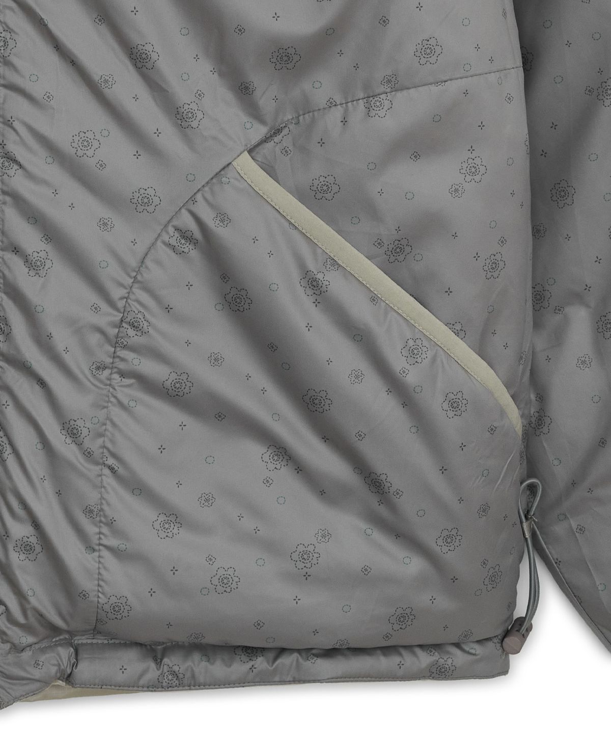오헤시오(OHESHIO) REVERSIBLE FLORAL GRAPHIC DUCK DOWN, LIGHT GRAY