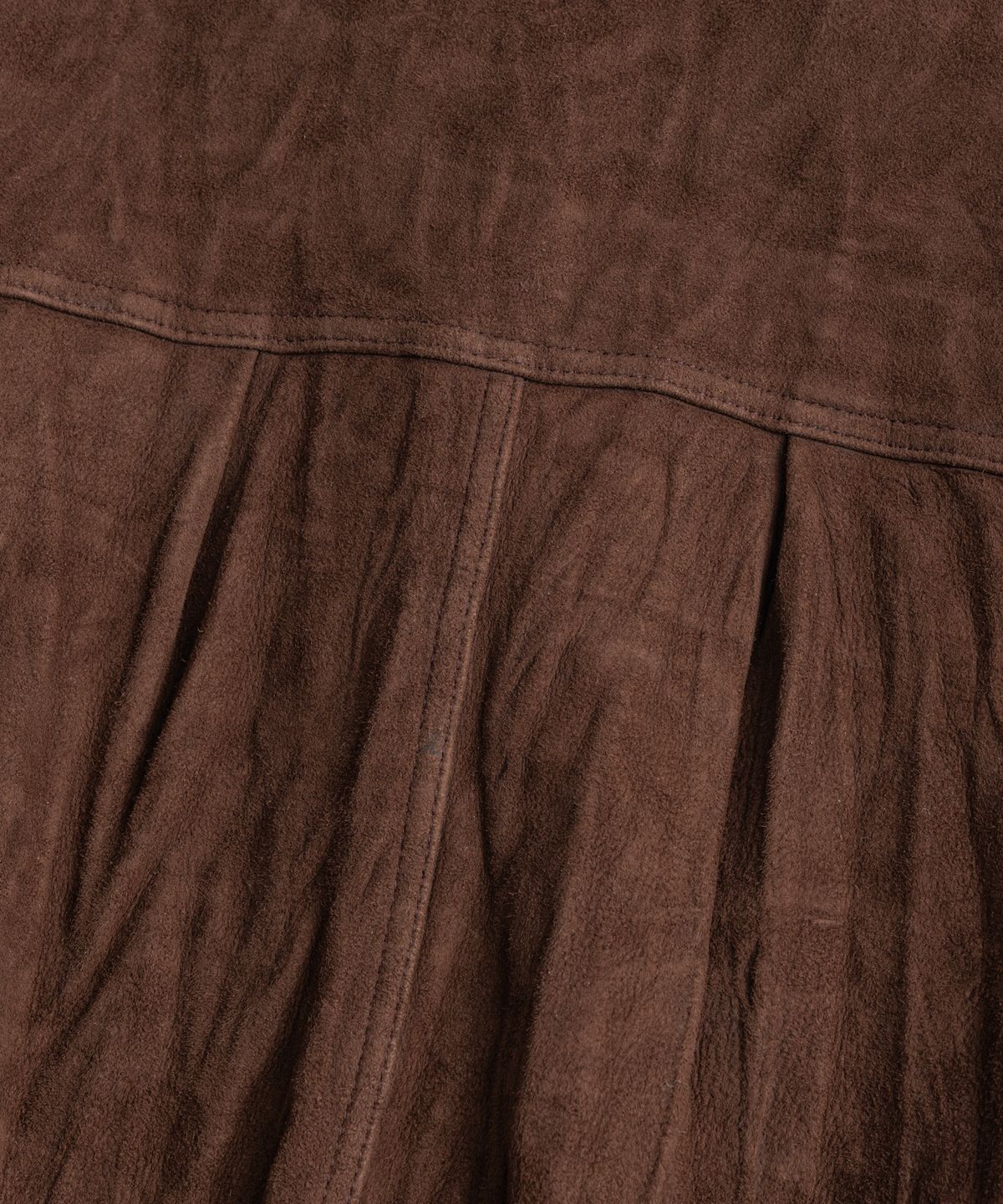 비헤비어(BEHEAVYER) WASHED GOATSUEDE TYPE-1 JACKET chocolate