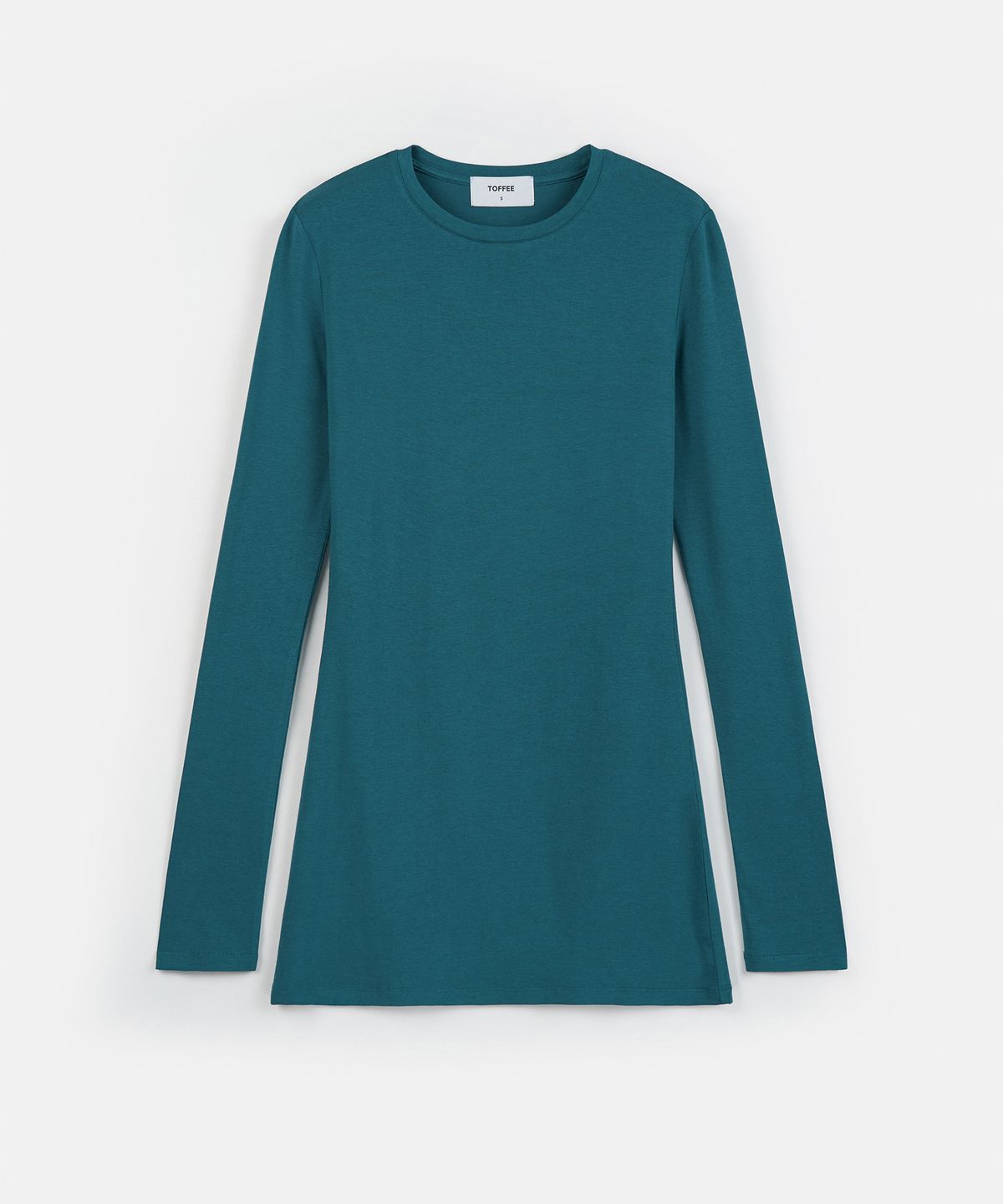 토피 우먼(TOFFEE WOMEN) W 베이직 드레이프 롱슬리브 (TEAL BLUE)